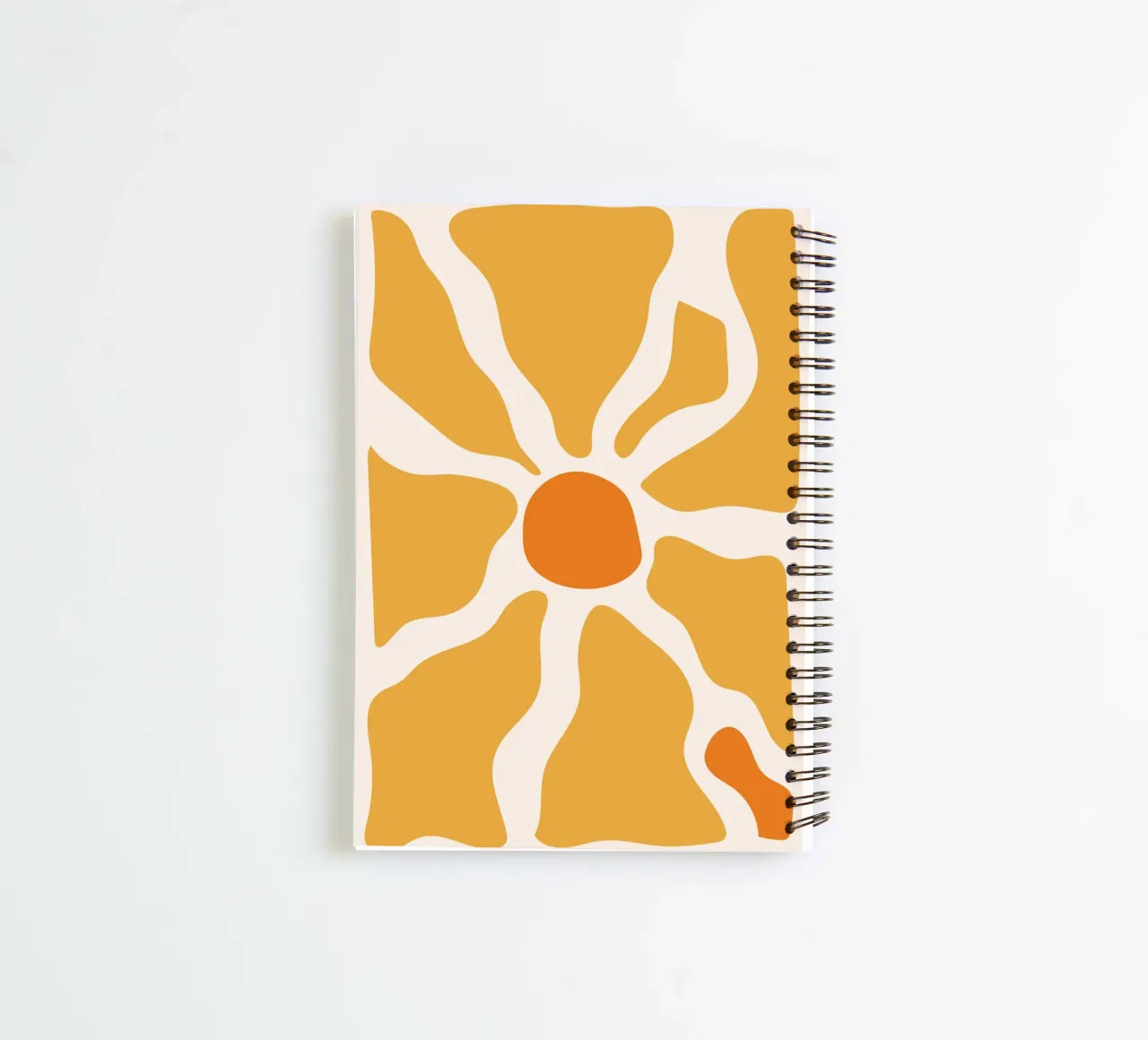 Radiant design - yellow-orange art spiral notebook by Whole©