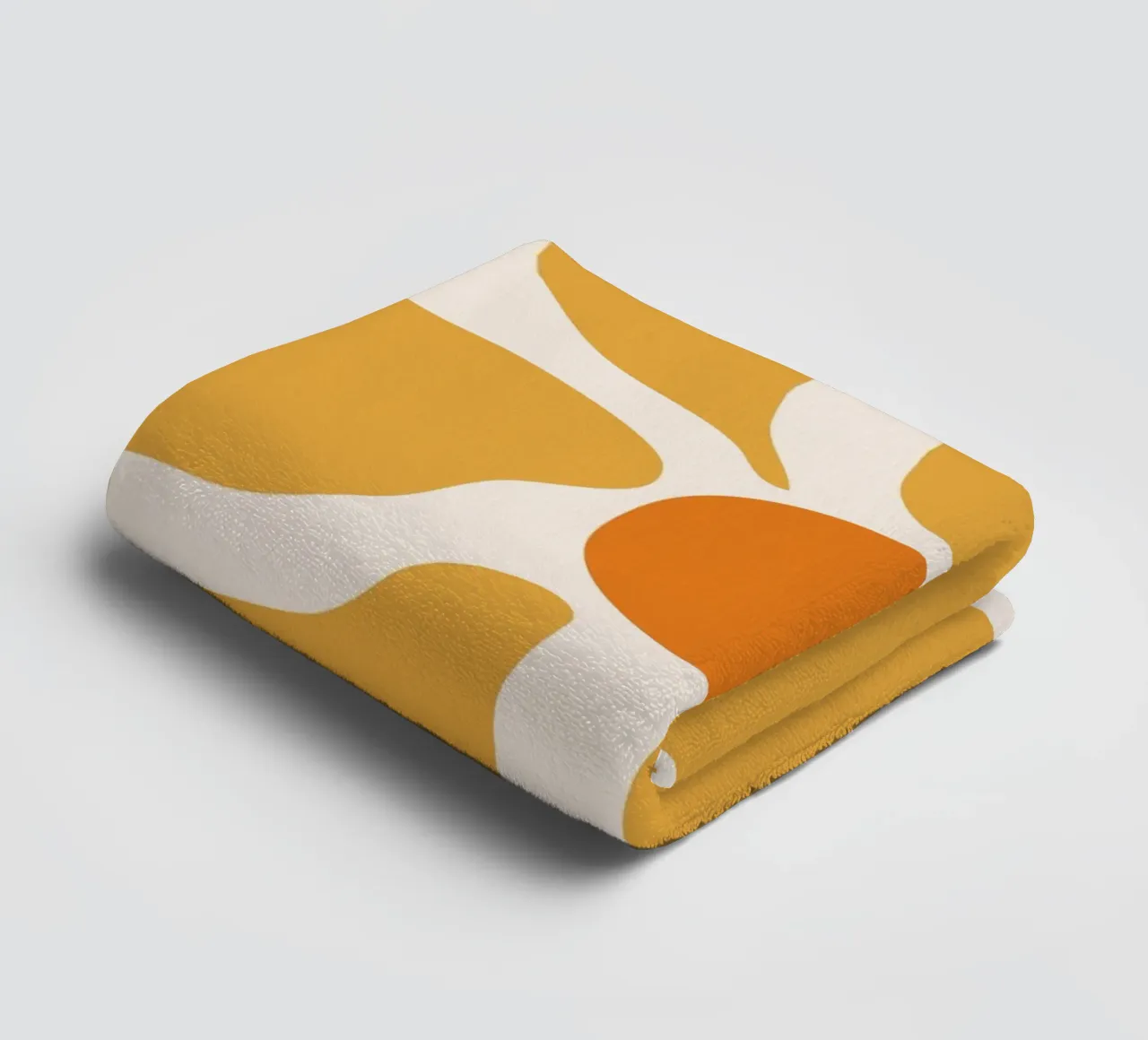 Un design rayonnant - l'art jaune-orange serviette de bain de Whole©