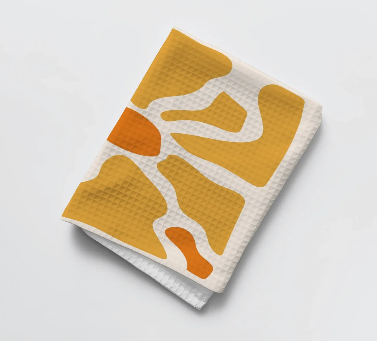 Un design rayonnant - l'art jaune-orange torchon de Whole©