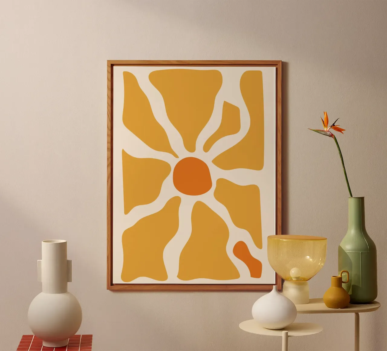 Radiant design - yellow-orange art forex plate by Whole©