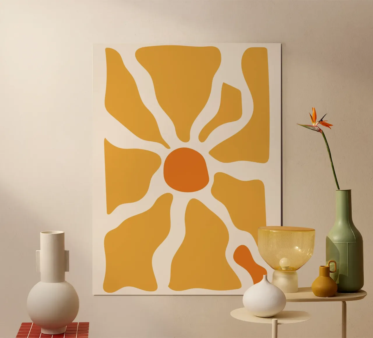 Radiant design - yellow-orange art hahnemühle by Whole©