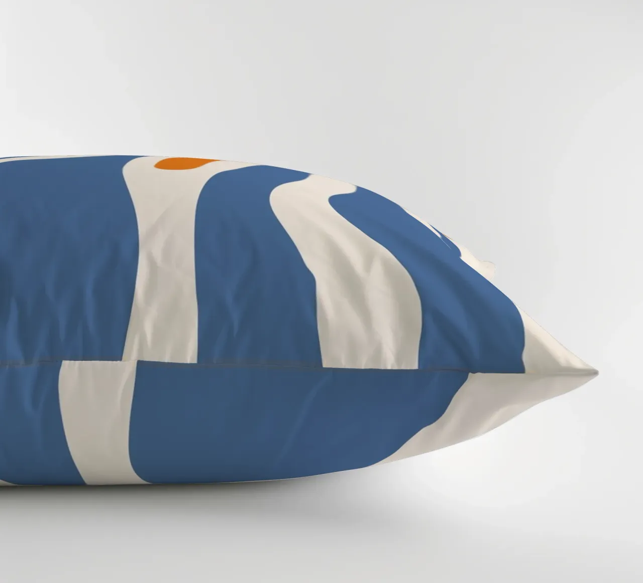 Forme fluide - design blu-arancio cuscino da Whole©
