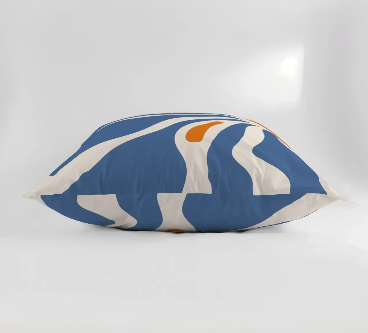 Forme fluide - design blu-arancio cuscino da Whole©