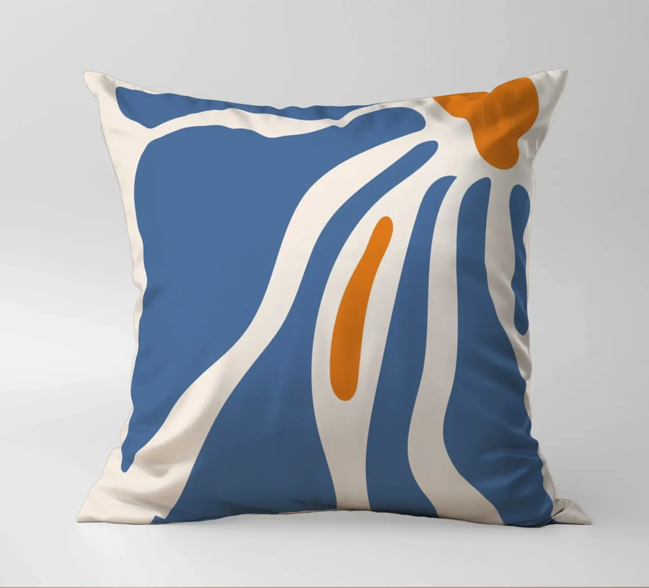 Forme fluide - design blu-arancio cuscino da Whole©