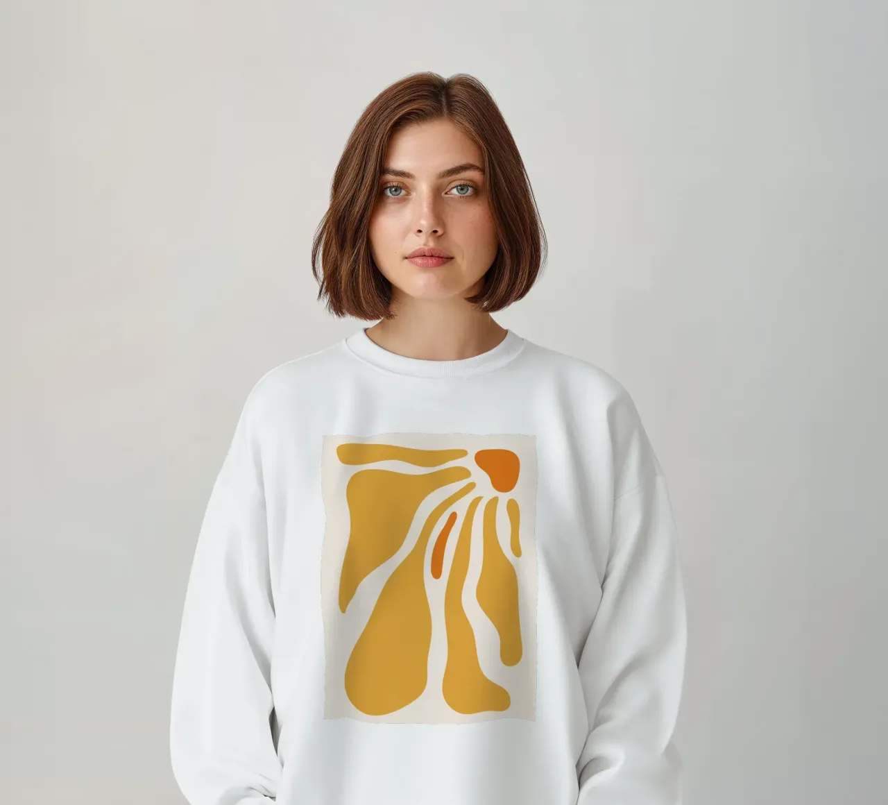 Abstract warmth - yellow-orange design sweatshirt by Whole©