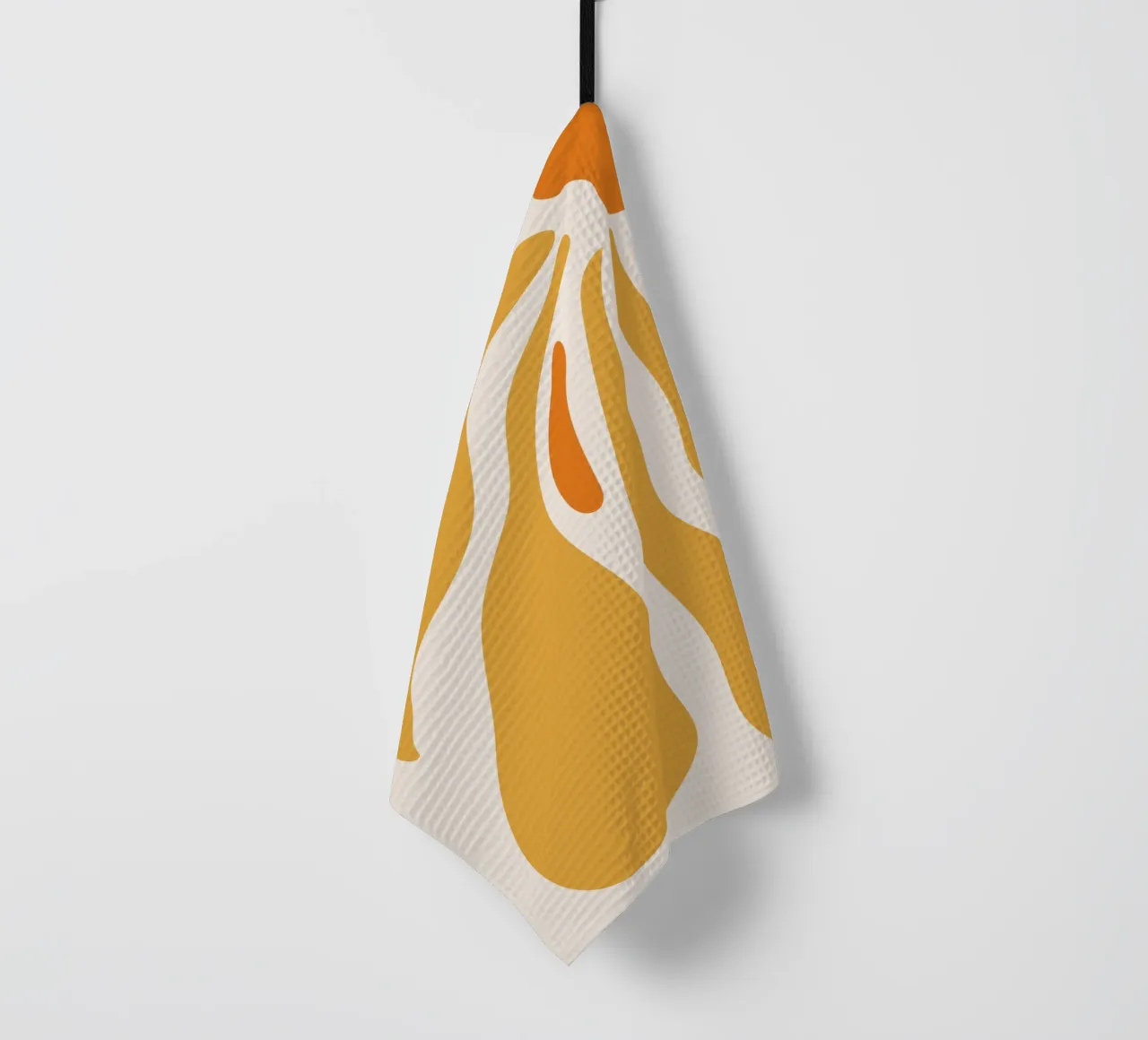 Chaleur abstraite - design jaune-orange torchon de Whole©