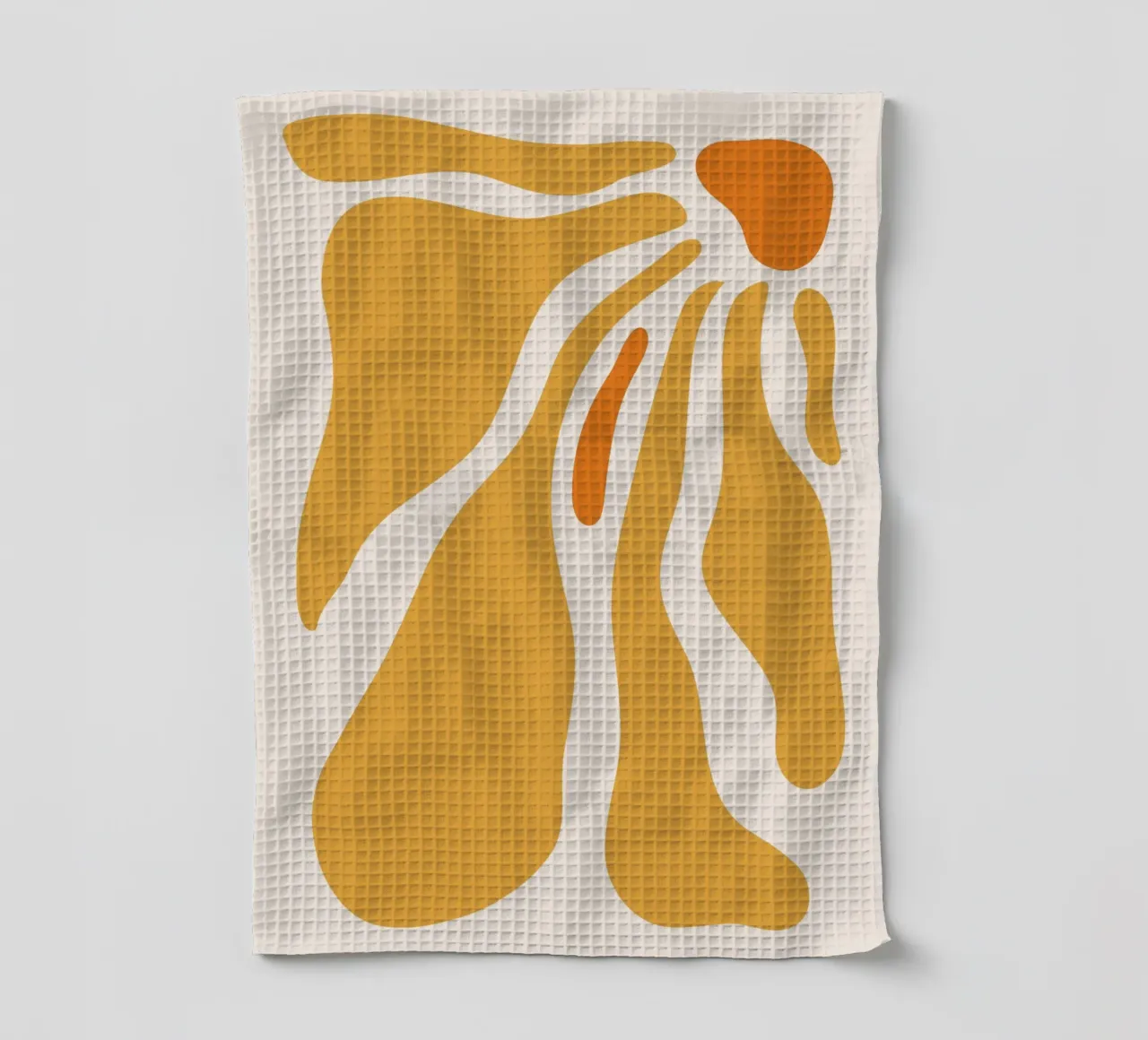 Chaleur abstraite - design jaune-orange torchon de Whole©