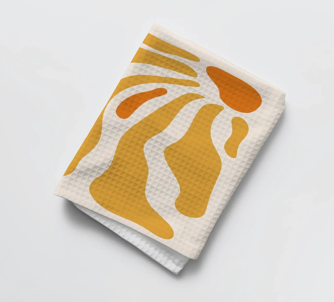 Chaleur abstraite - design jaune-orange torchon de Whole©