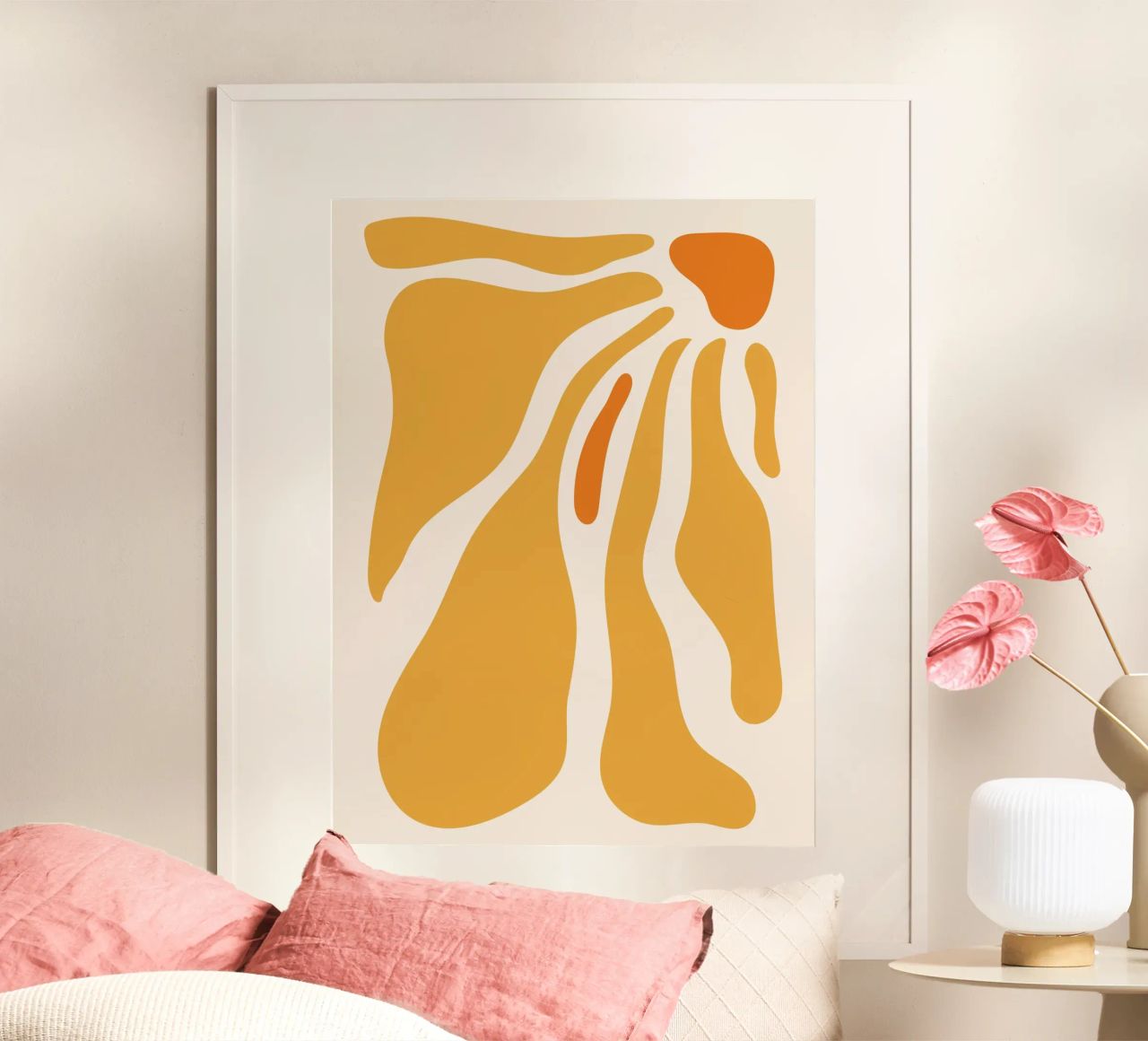 Calore astratto - design giallo-arancio poster da Whole©