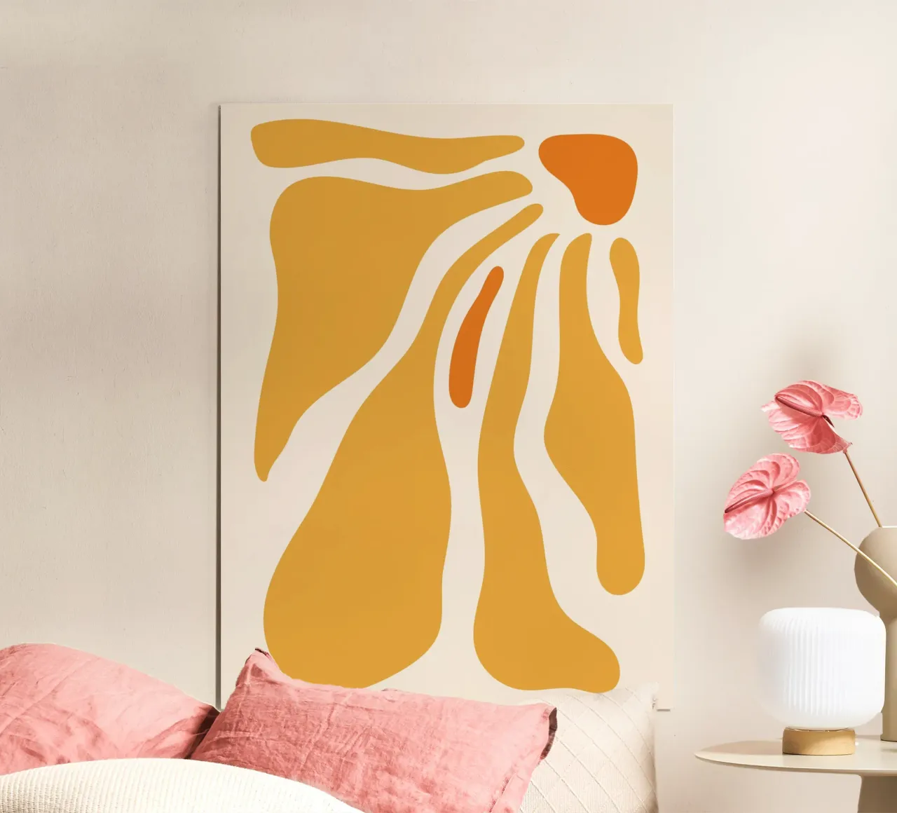 Calore astratto - design giallo-arancio poster da Whole©