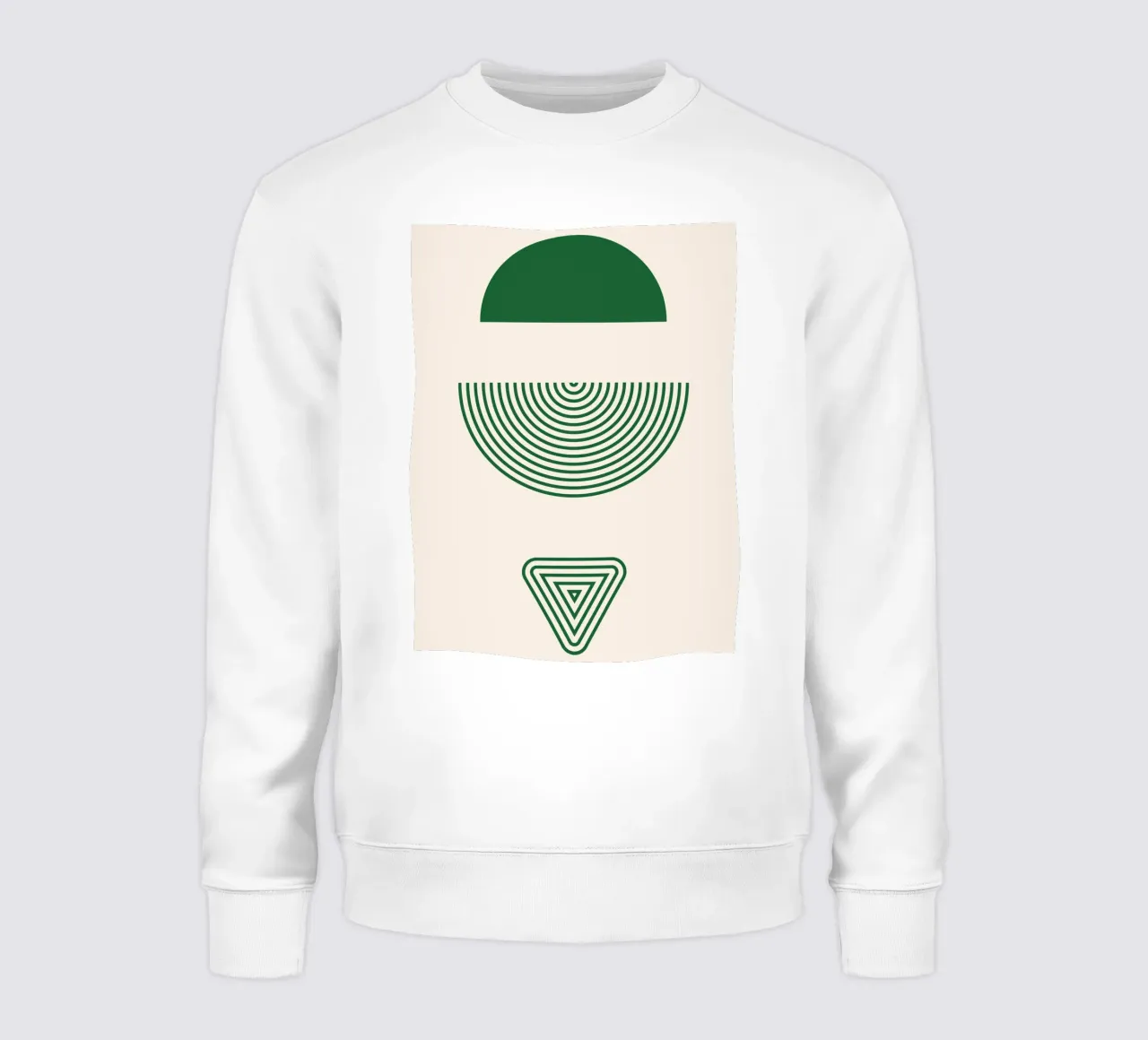 Chiarezza geometrica - design verde e bianco felpa da Whole©