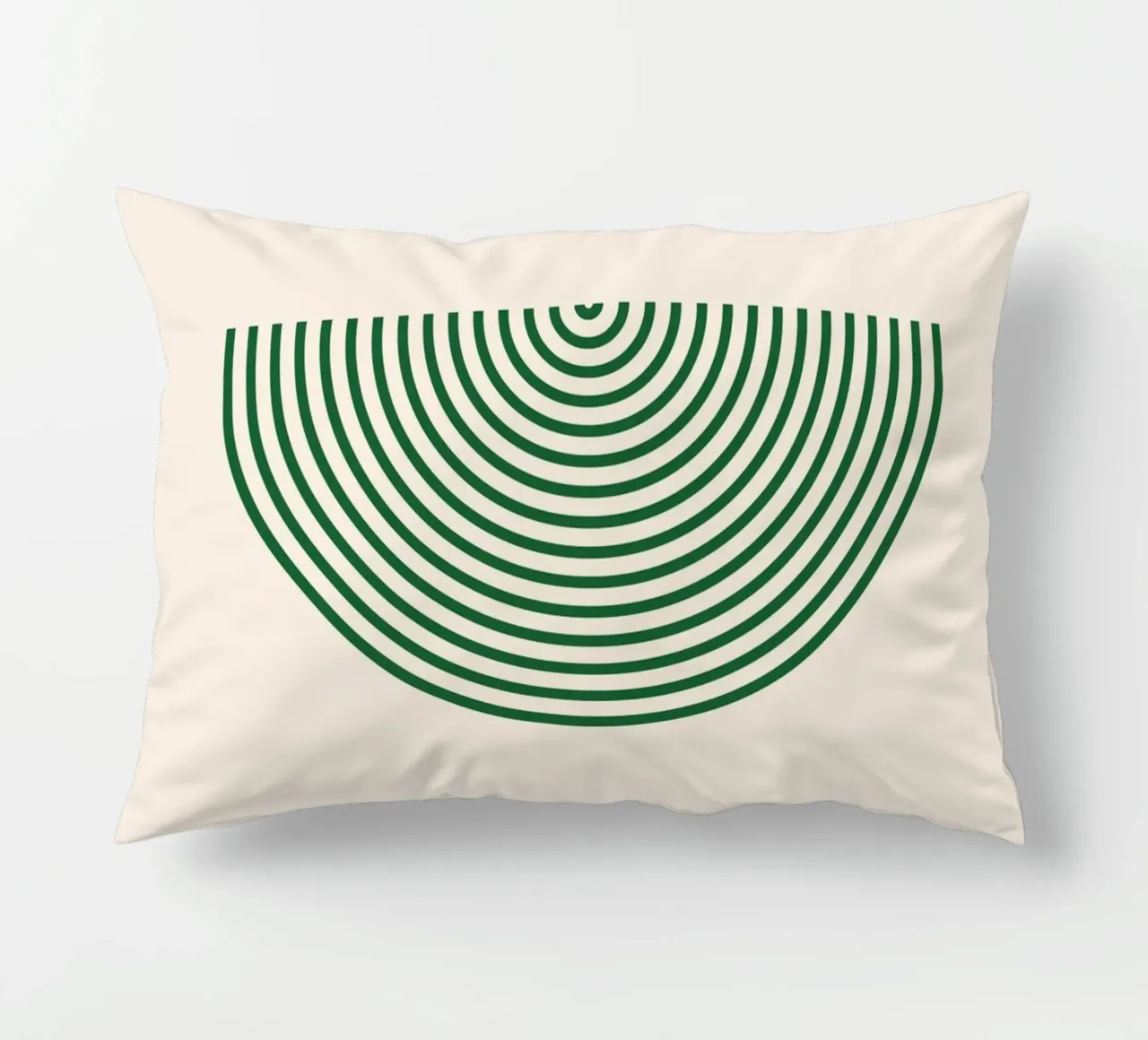 Chiarezza geometrica - design verde e bianco cuscino da Whole©