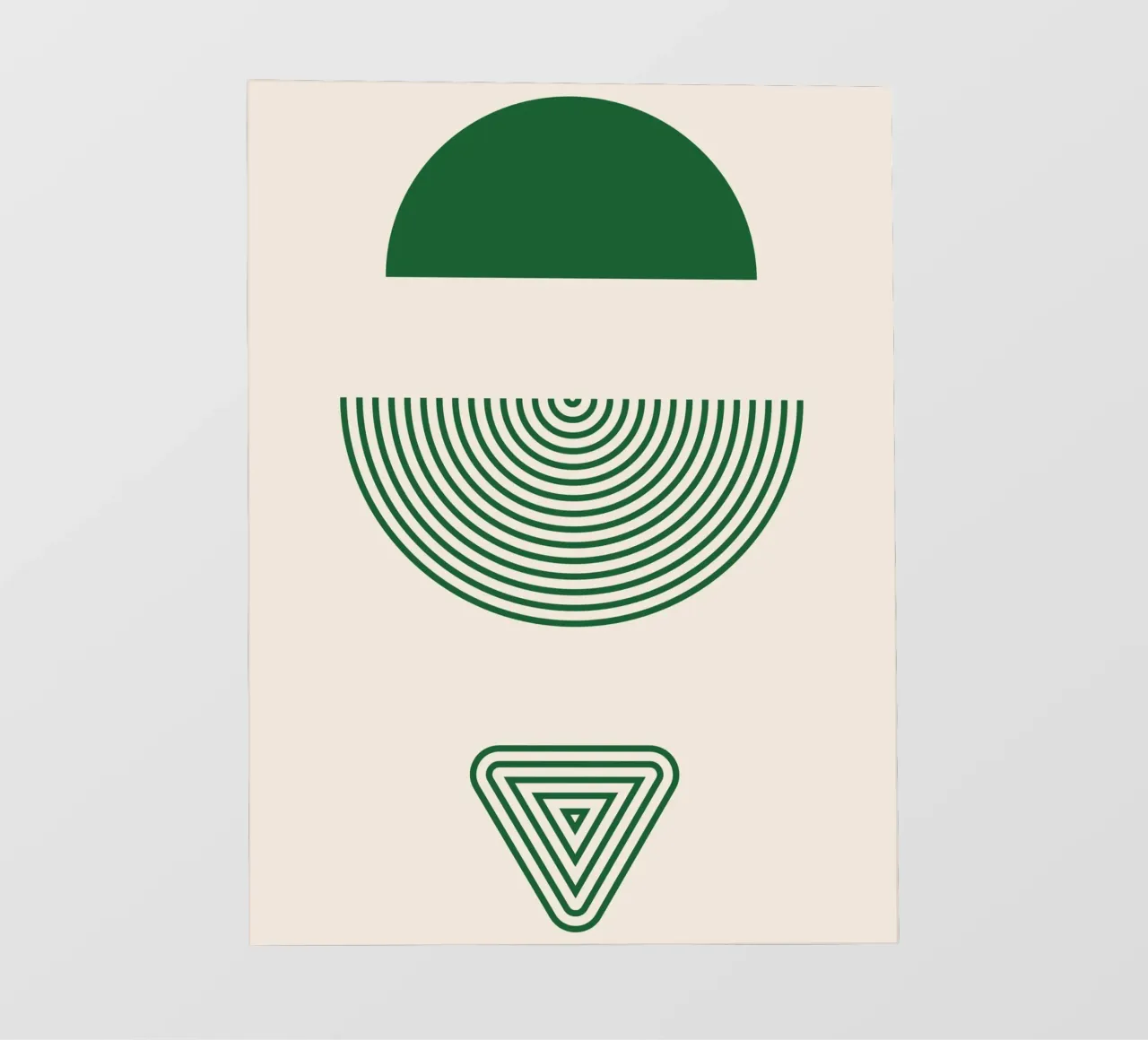 Chiarezza geometrica - design verde e bianco telo in pvc da Whole©