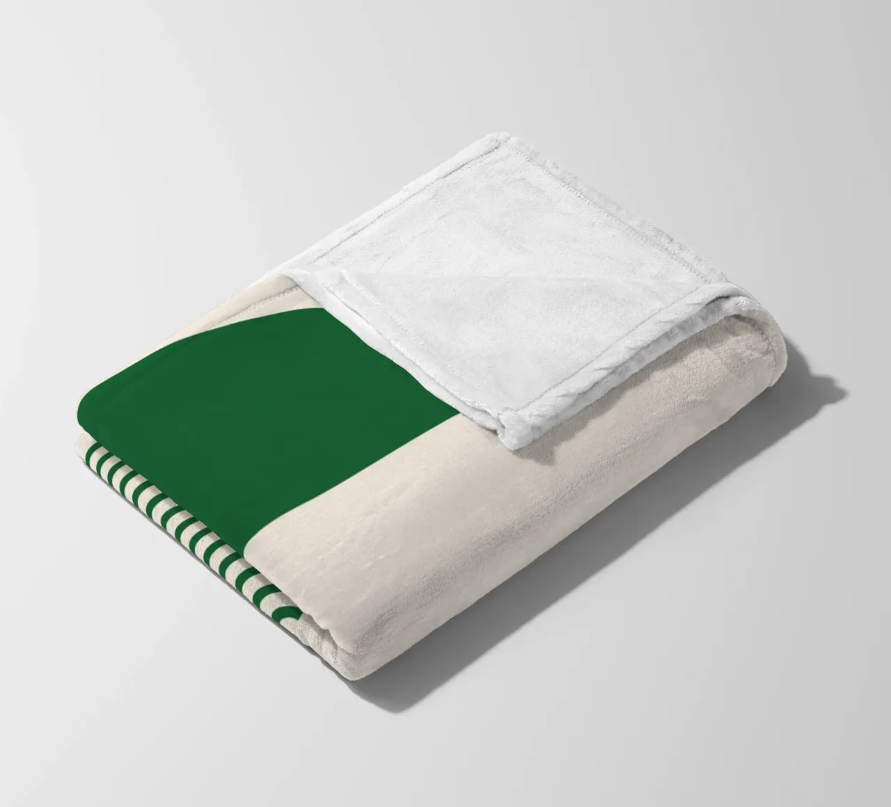 Chiarezza geometrica - design verde e bianco coperta in pile da Whole©