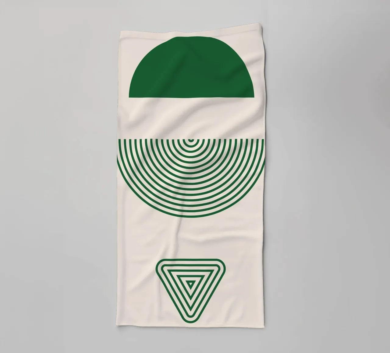 Chiarezza geometrica - design verde e bianco asciugamano da bagno da Whole©