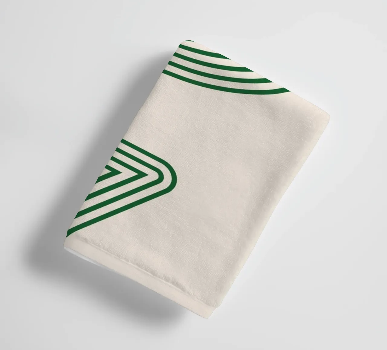 Chiarezza geometrica - design verde e bianco asciugamano da bagno da Whole©