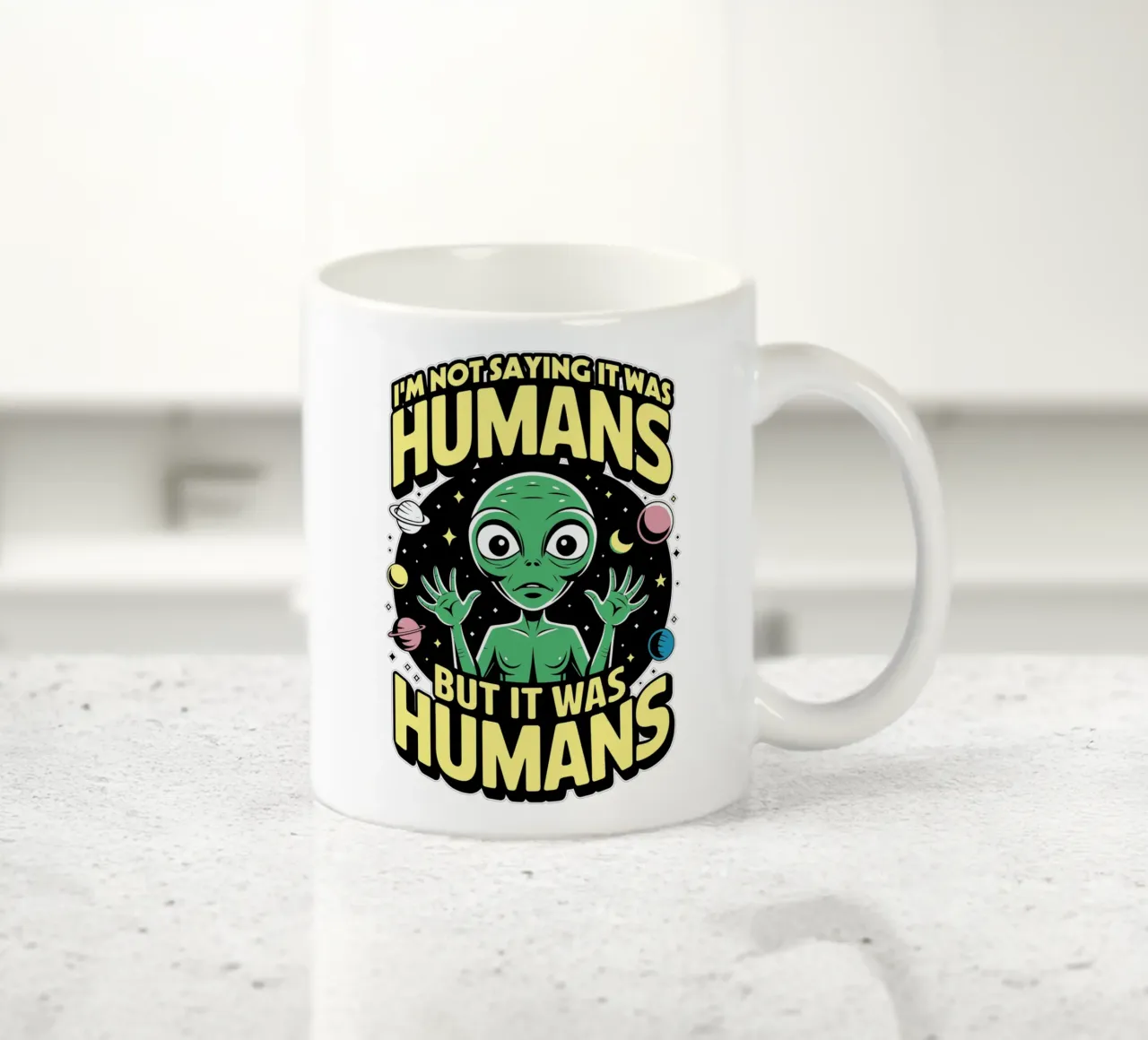 I'm not saying it was humans, but it was humans tazza in ceramica da edsonramosart