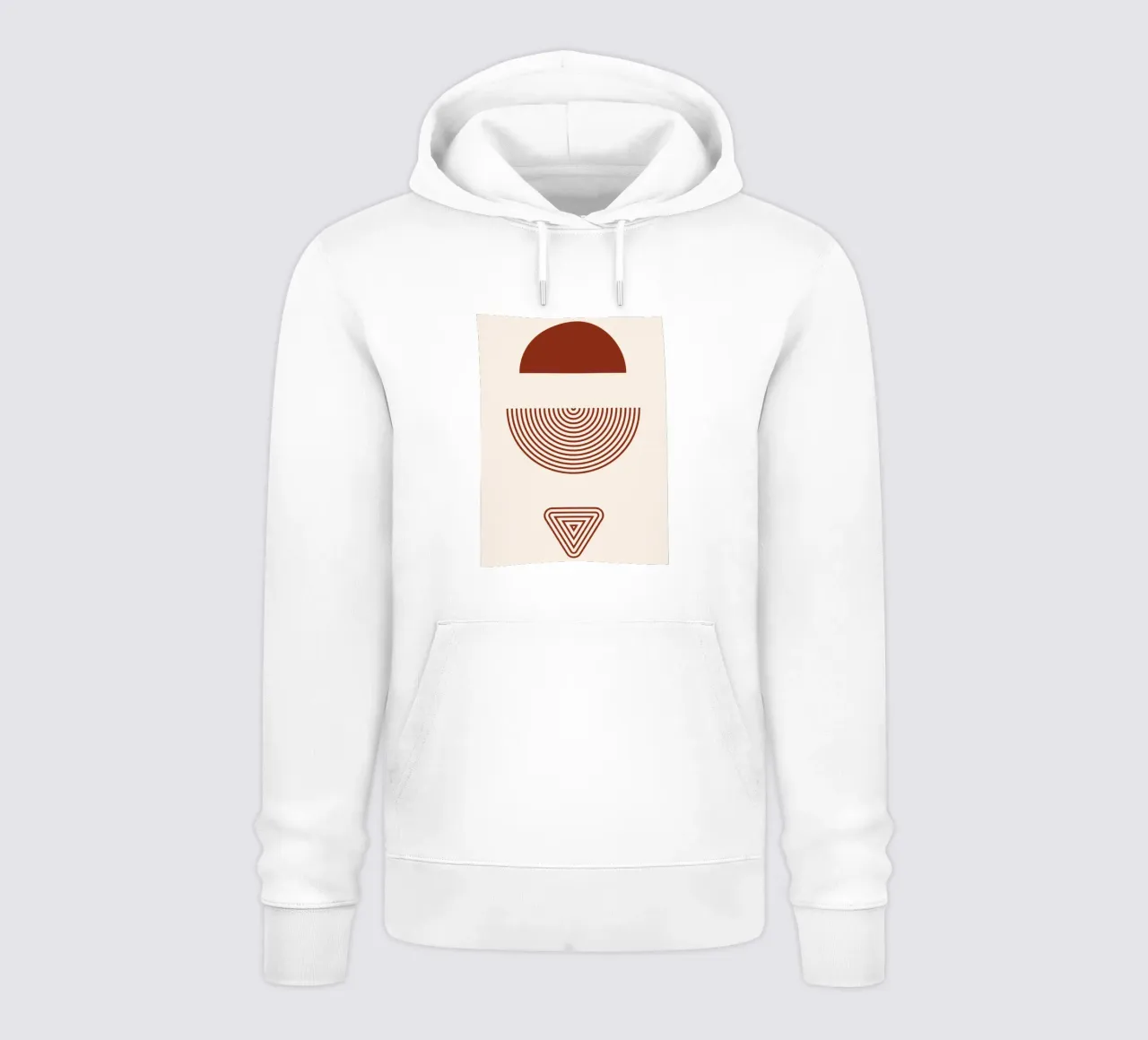 Simmetria geometrica - Design rosso ruggine felpa con cappuccio da Whole©
