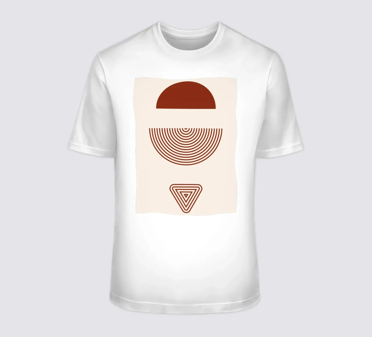 Simmetria geometrica - Design rosso ruggine t-shirt da Whole©