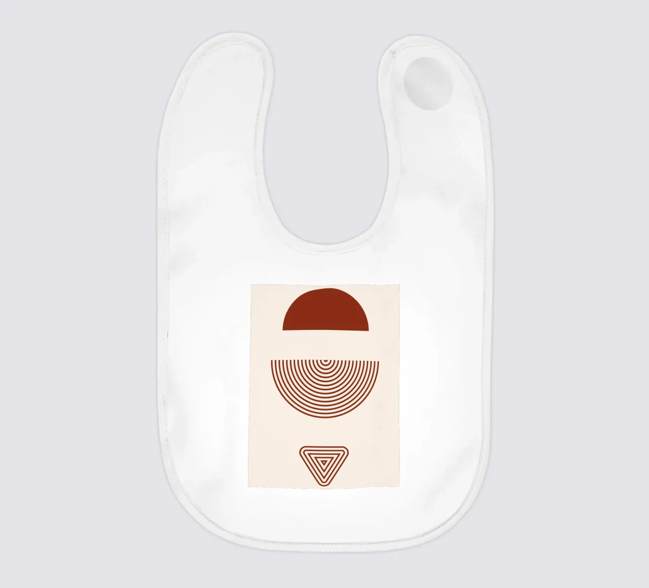 Simmetria geometrica - Design rosso ruggine bavaglino da Whole©