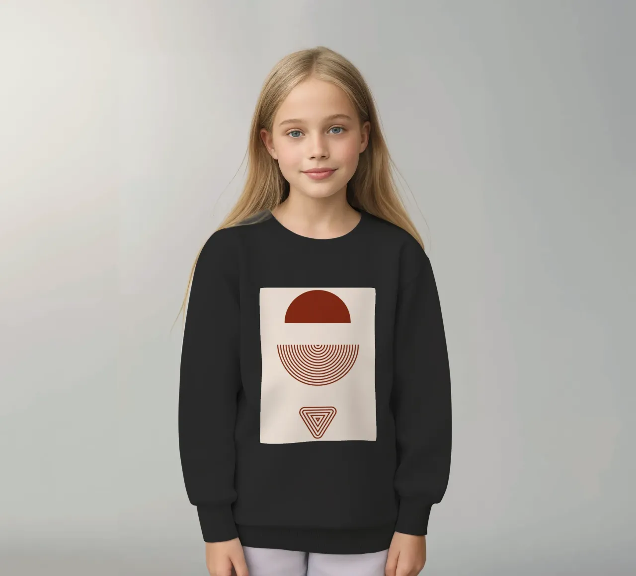 Simmetria geometrica - Design rosso ruggine felpa bambino da Whole©