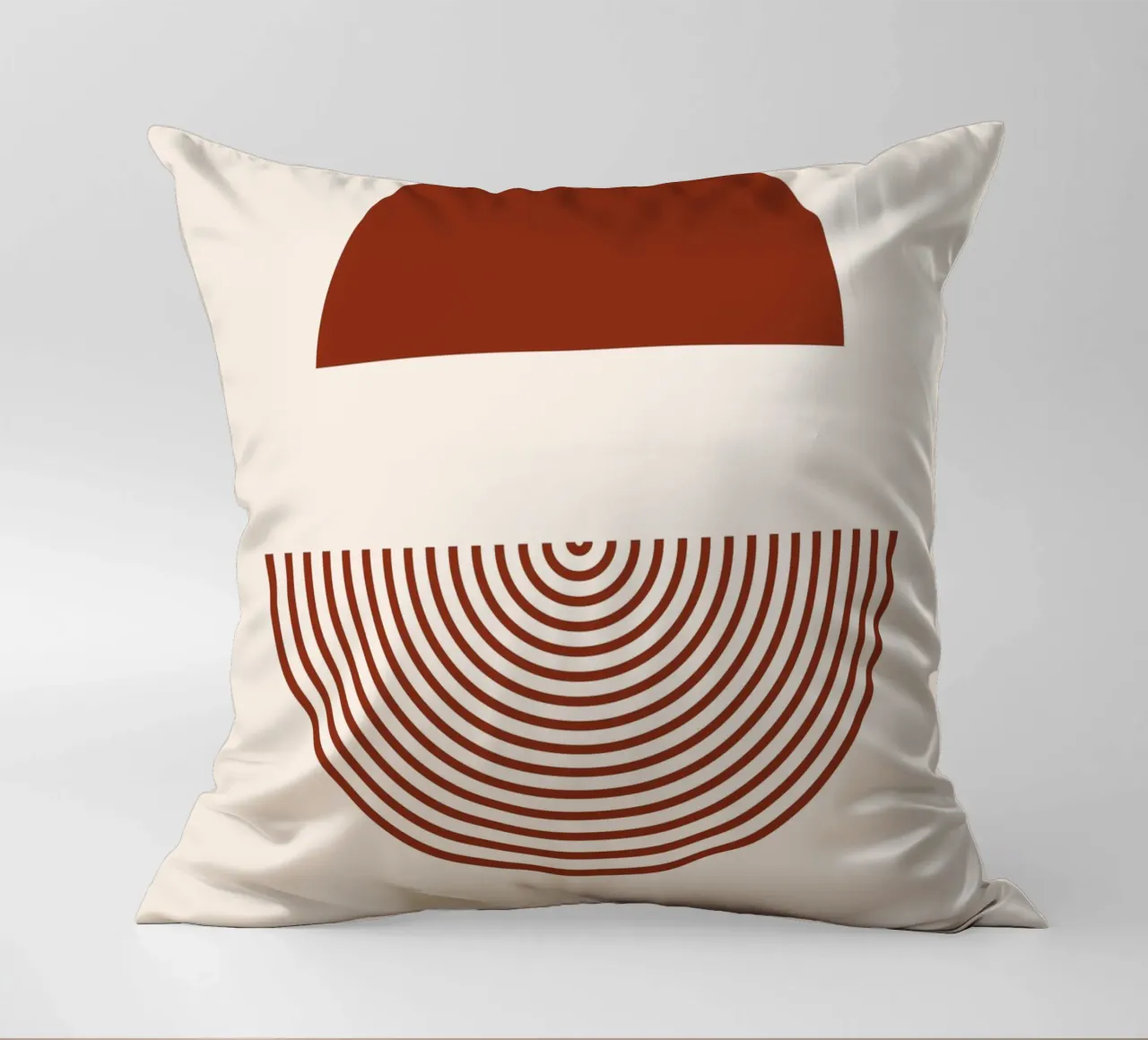 Simmetria geometrica - Design rosso ruggine cuscino da Whole©