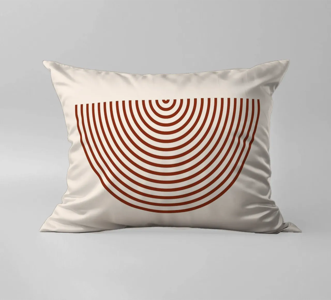 Simmetria geometrica - Design rosso ruggine cuscino da Whole©