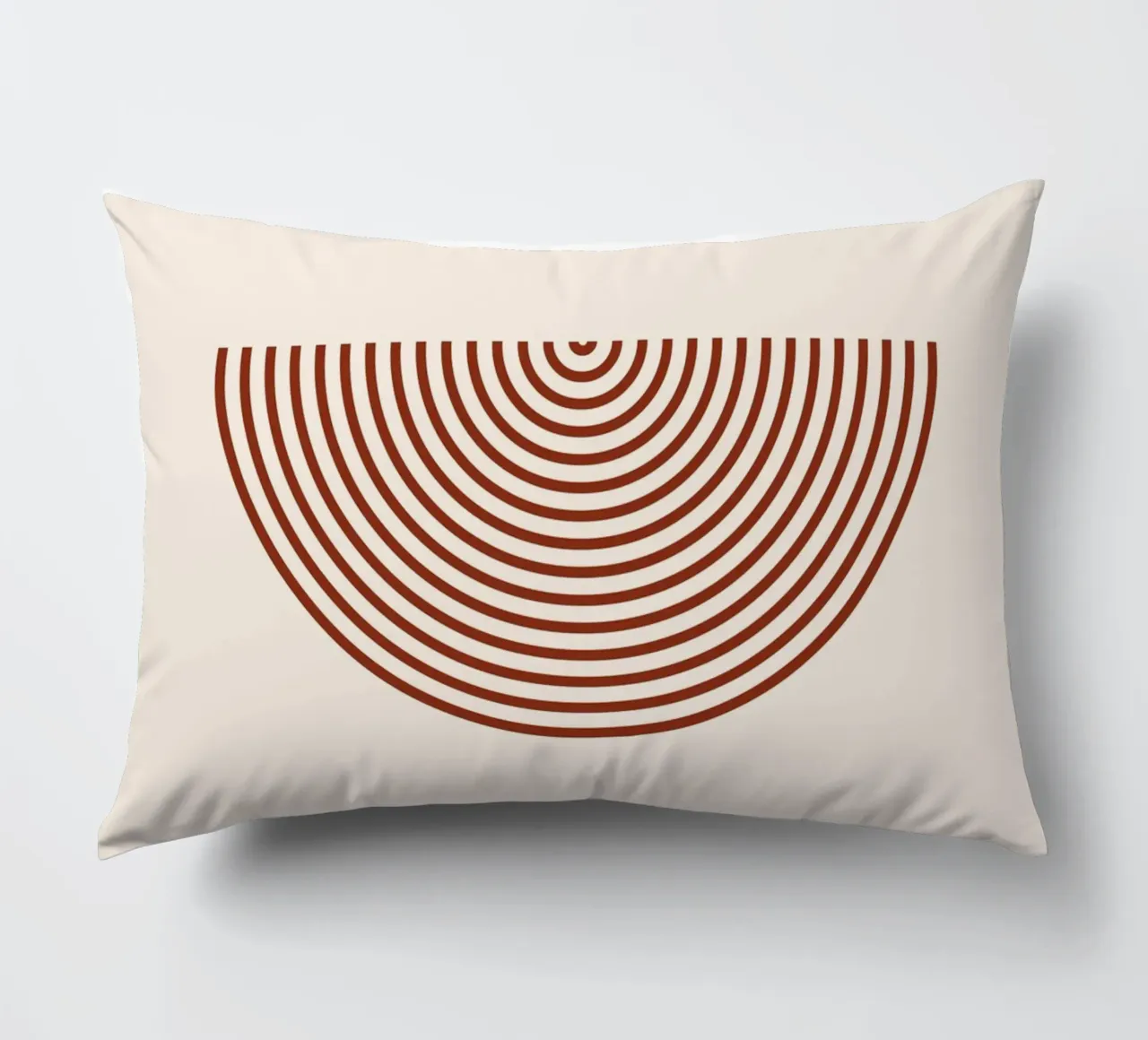 Simmetria geometrica - Design rosso ruggine cuscino da Whole©