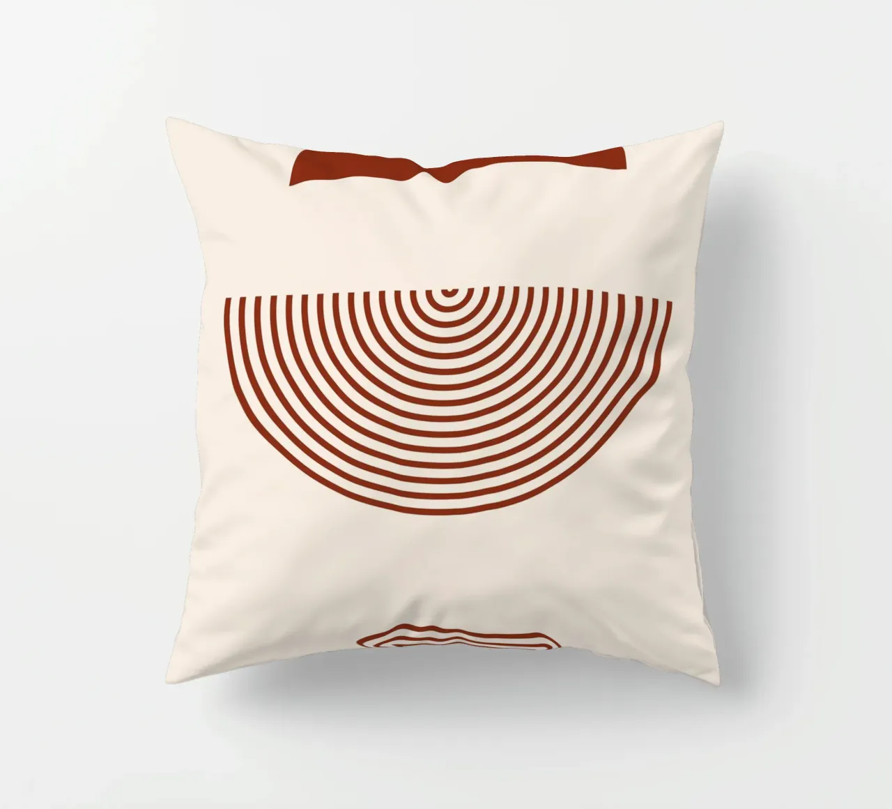 Simmetria geometrica - Design rosso ruggine cuscino da Whole©