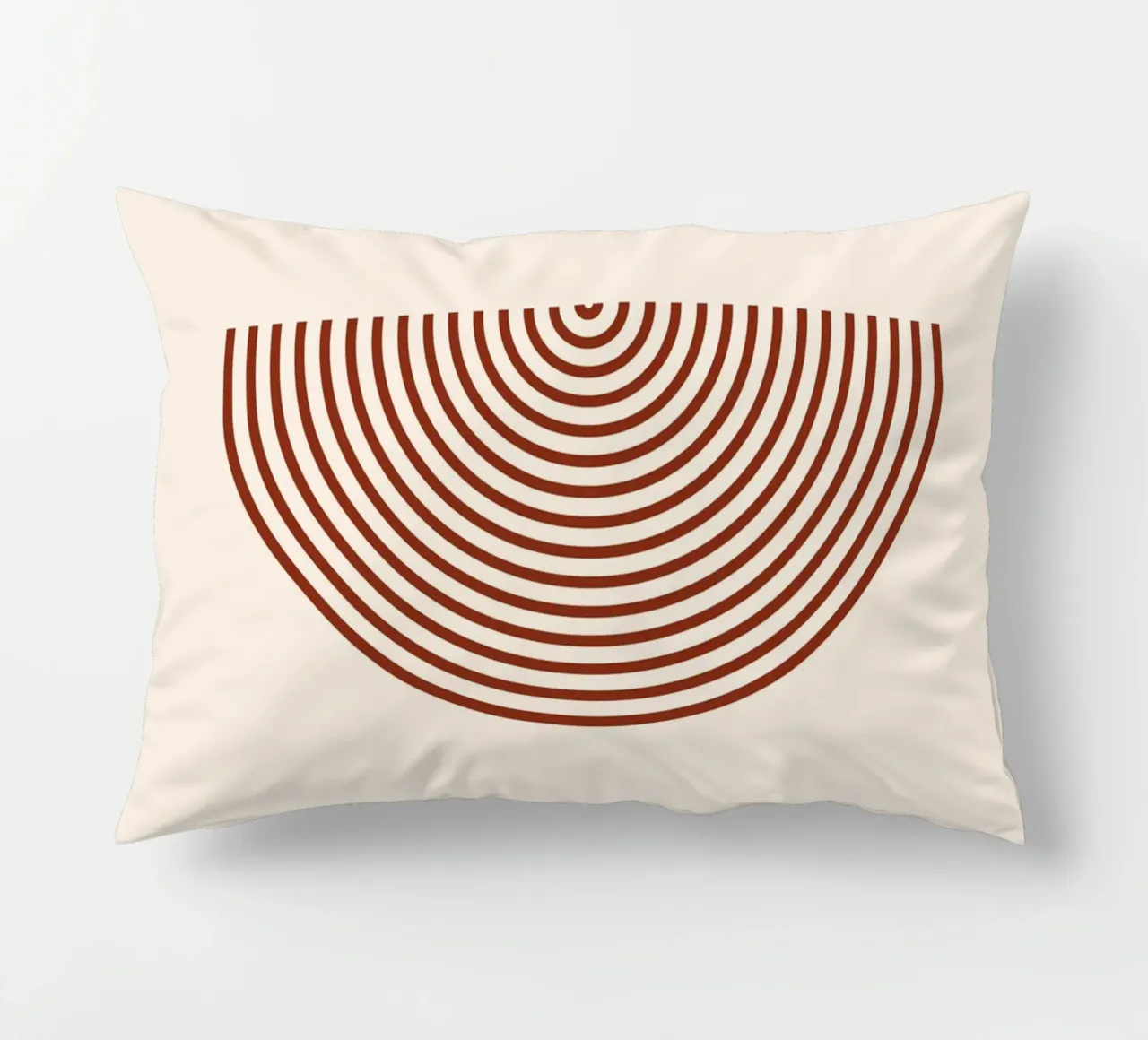 Simmetria geometrica - Design rosso ruggine cuscino da Whole©