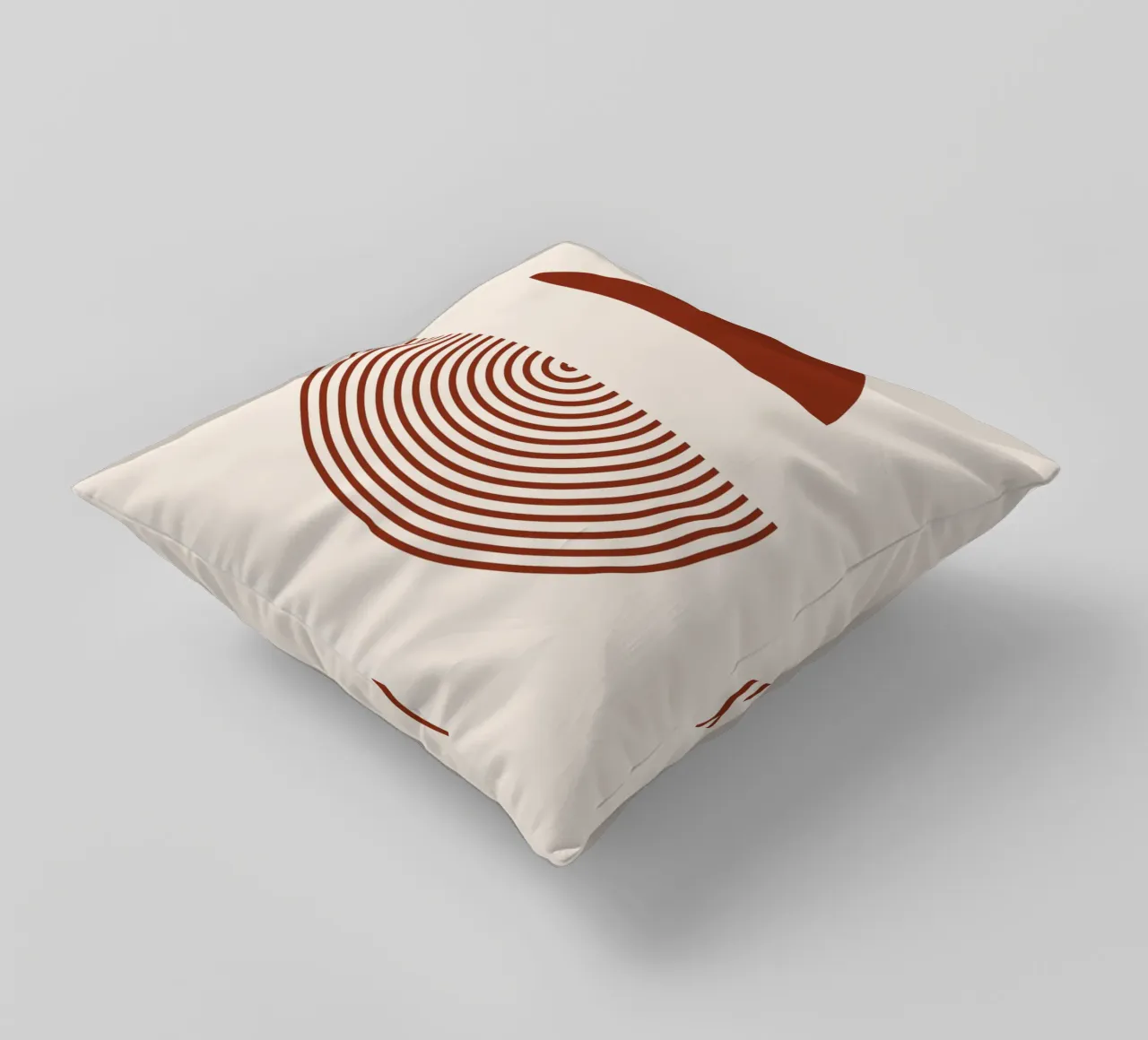 Simmetria geometrica - Design rosso ruggine cuscino da Whole©