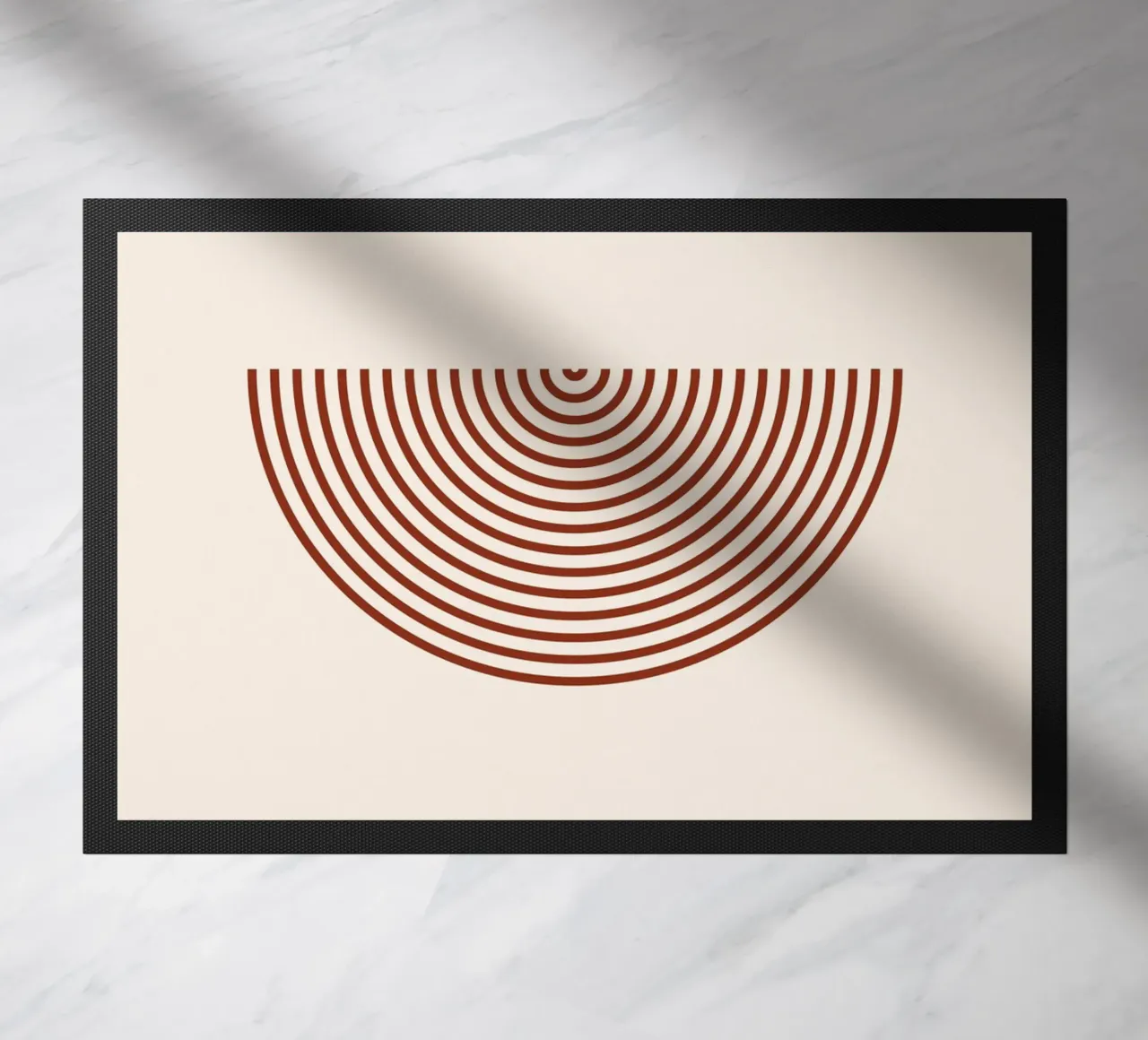 Simmetria geometrica - Design rosso ruggine zerbino da Whole©