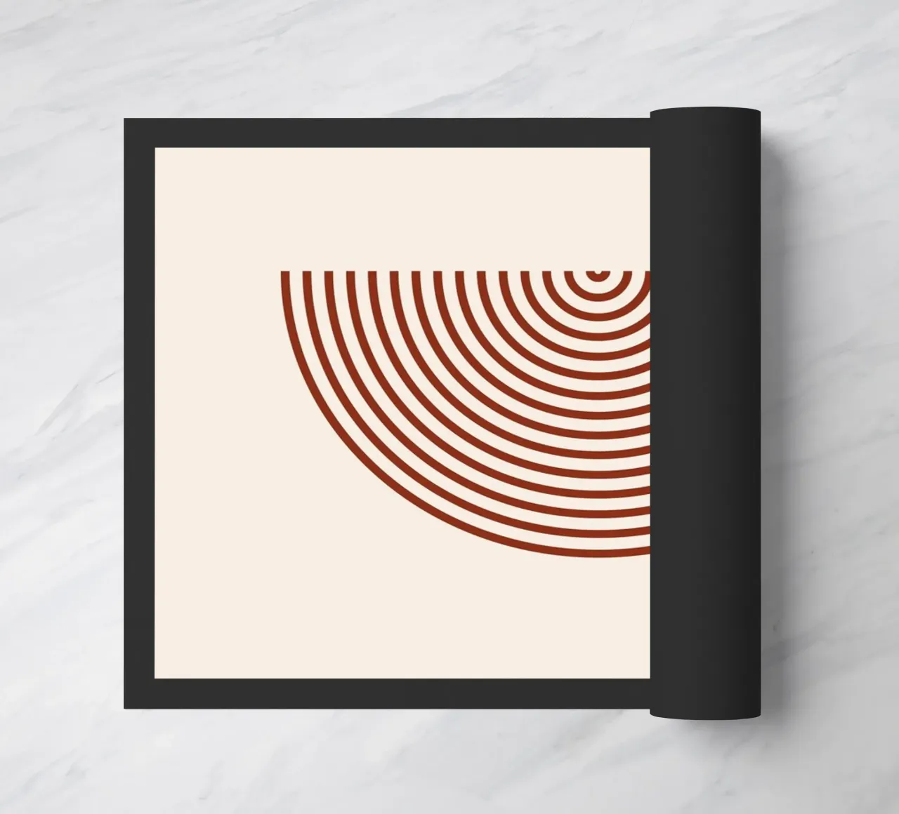 Simmetria geometrica - Design rosso ruggine zerbino da Whole©