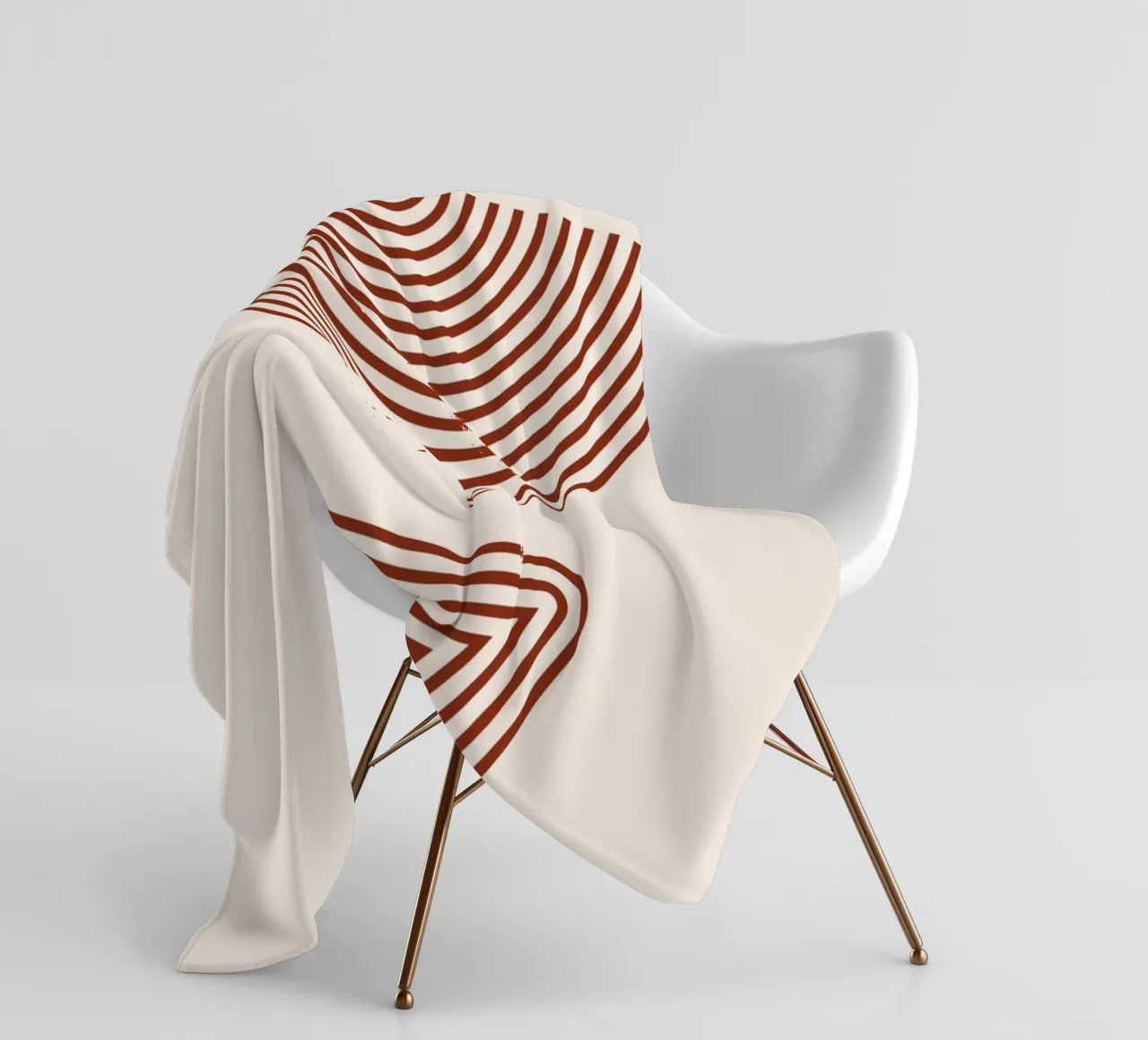 Geometric symmetry - rust red design fleece blanket by Whole©