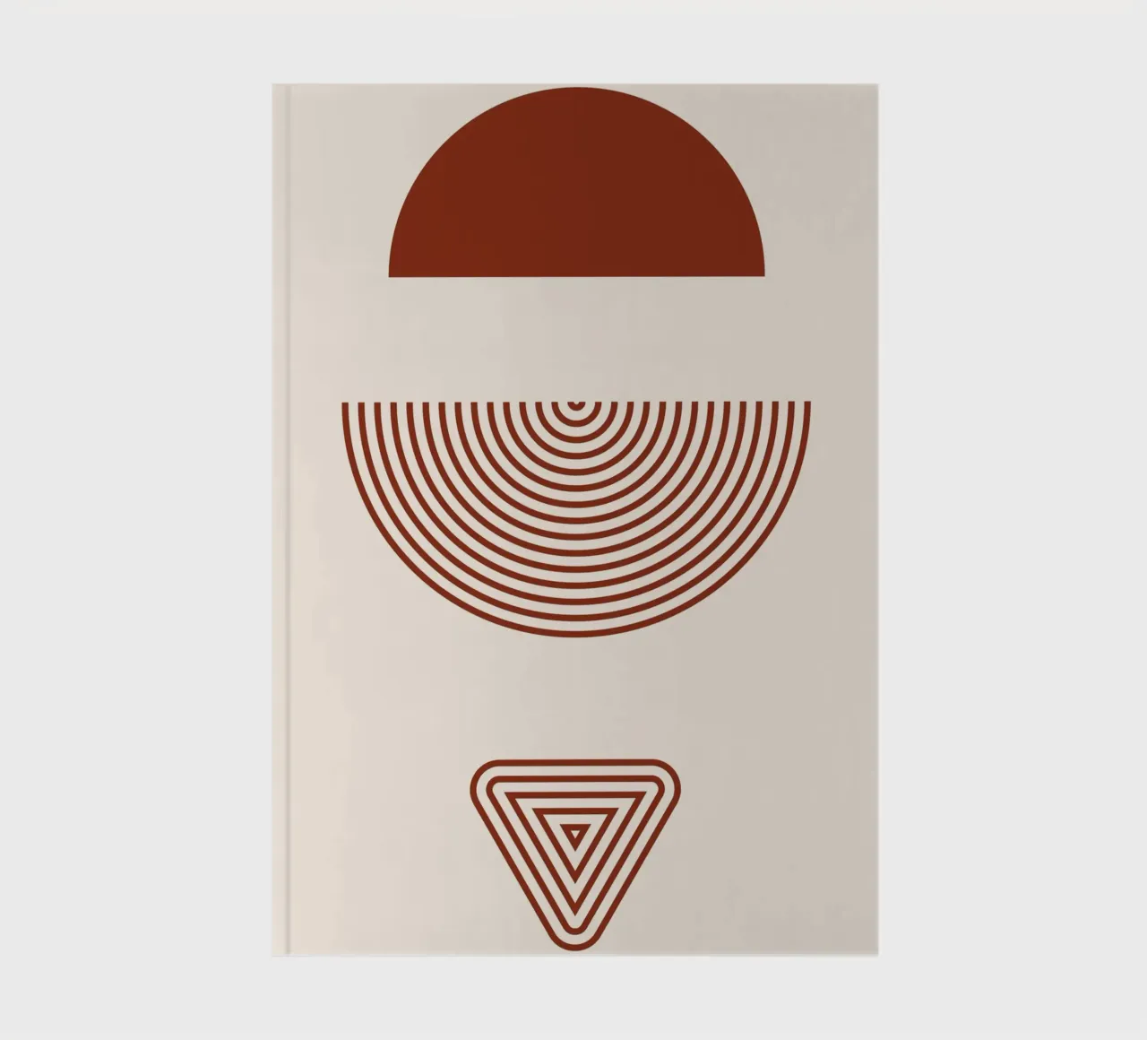 Simmetria geometrica - Design rosso ruggine diario da Whole©