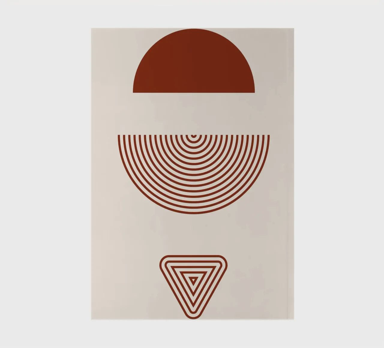 Simmetria geometrica - Design rosso ruggine diario da Whole©
