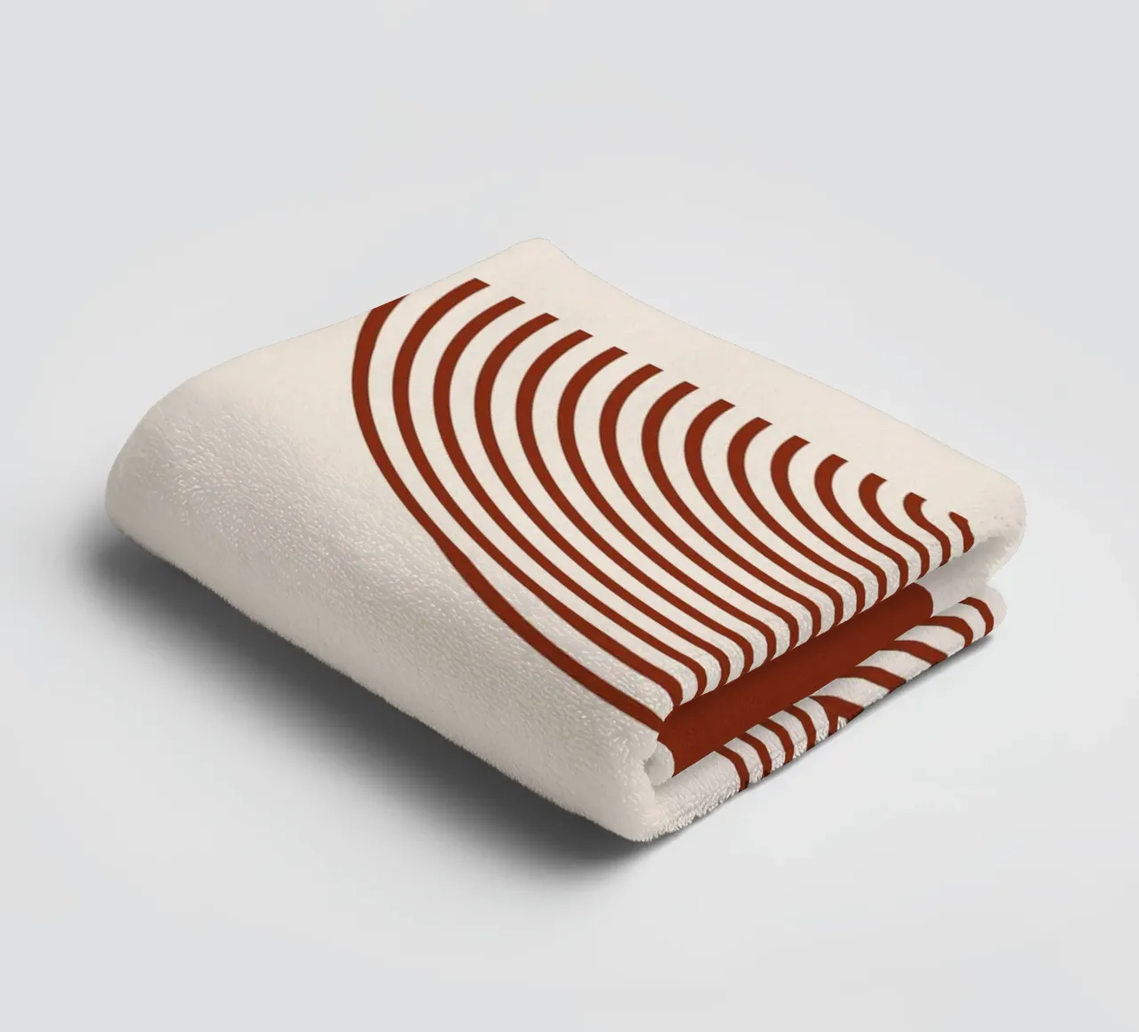 Geometric symmetry - rust red design towel by Whole©