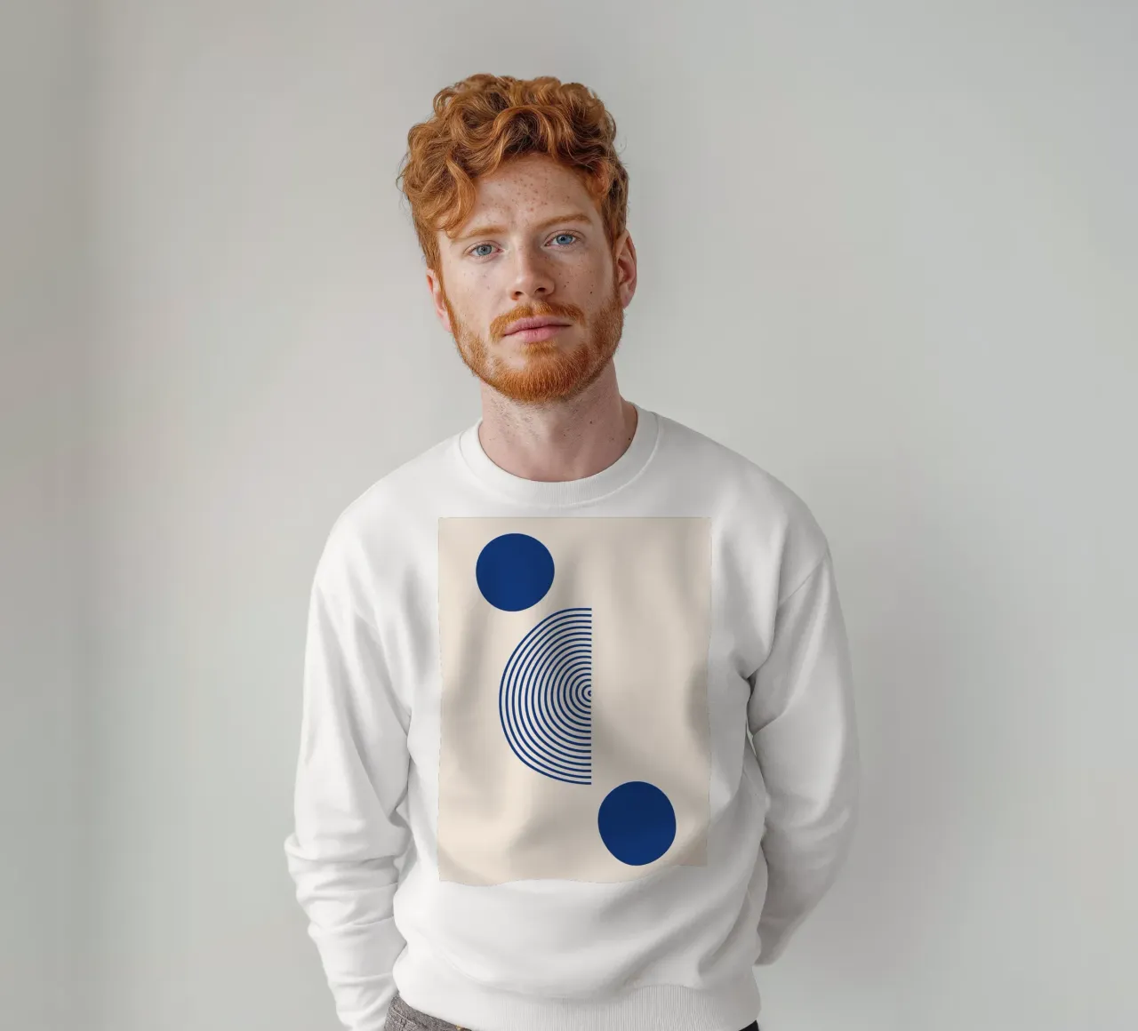 Armonia geometrica - design blu e bianco felpa da Whole©