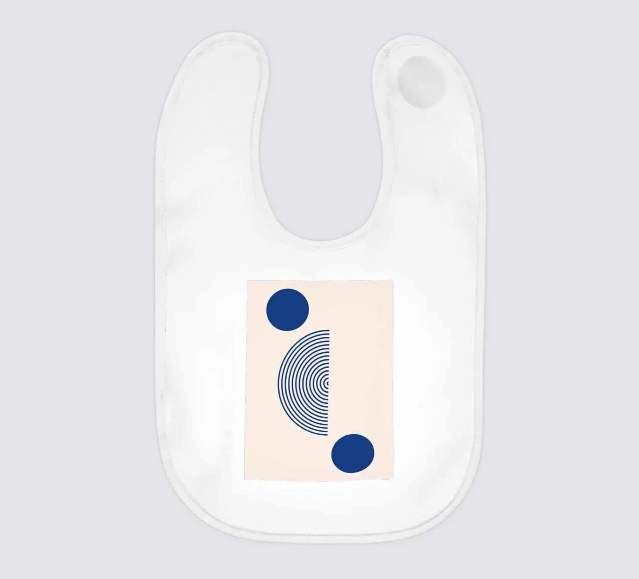 Armonia geometrica - design blu e bianco bavaglino da Whole©