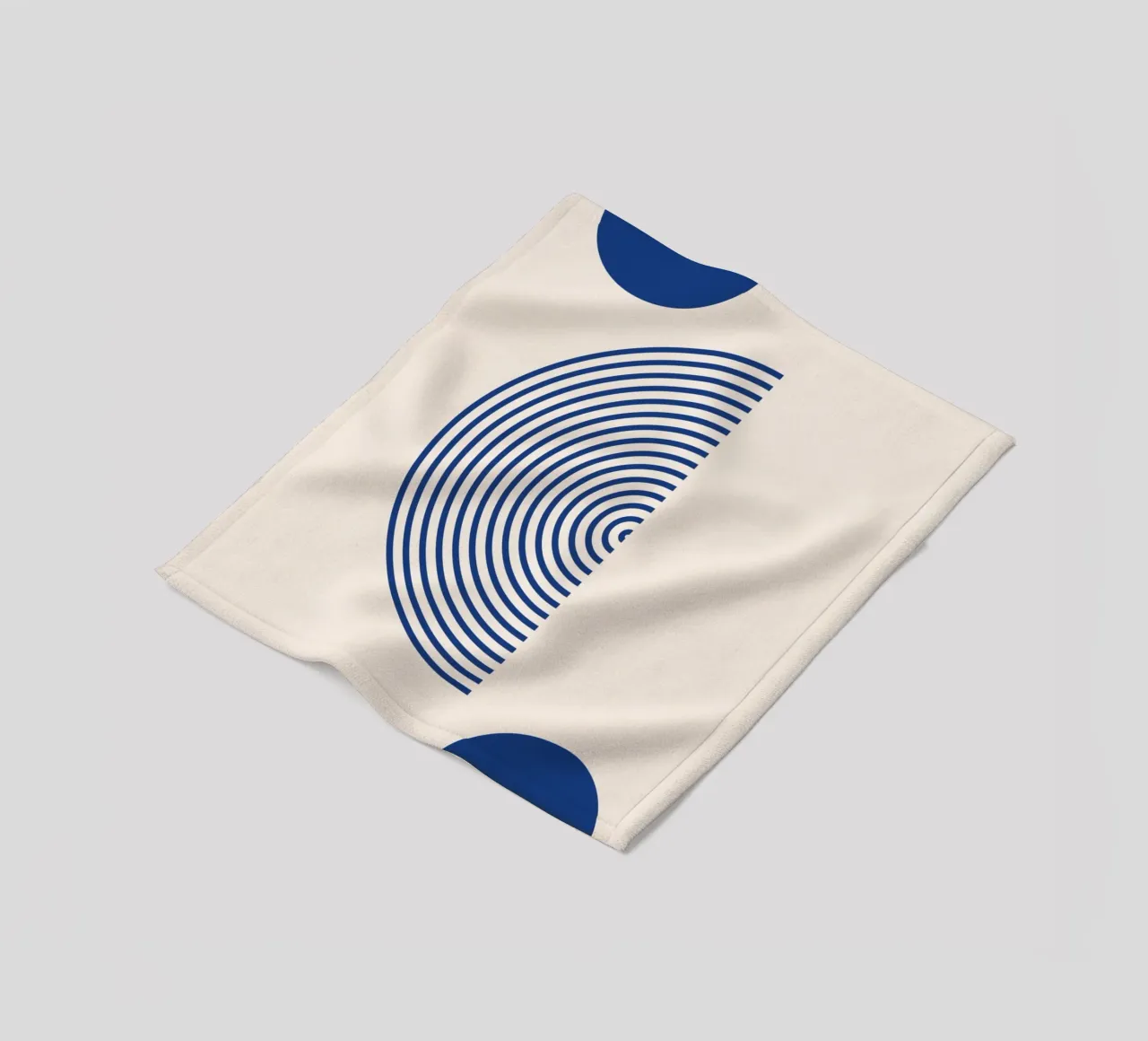 Armonia geometrica - design blu e bianco coperta in pile da Whole©