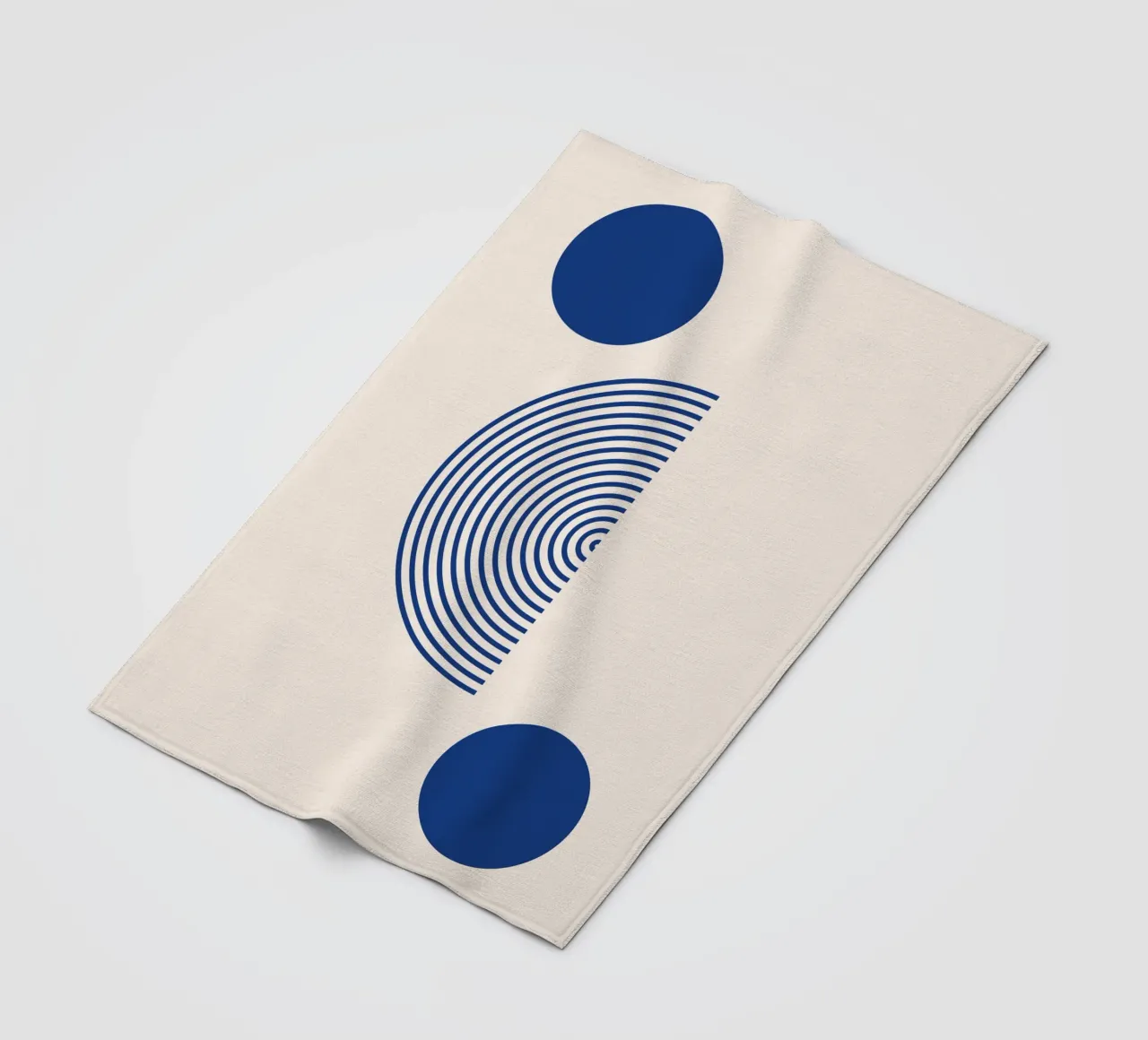 Armonia geometrica - design blu e bianco coperta in pile da Whole©