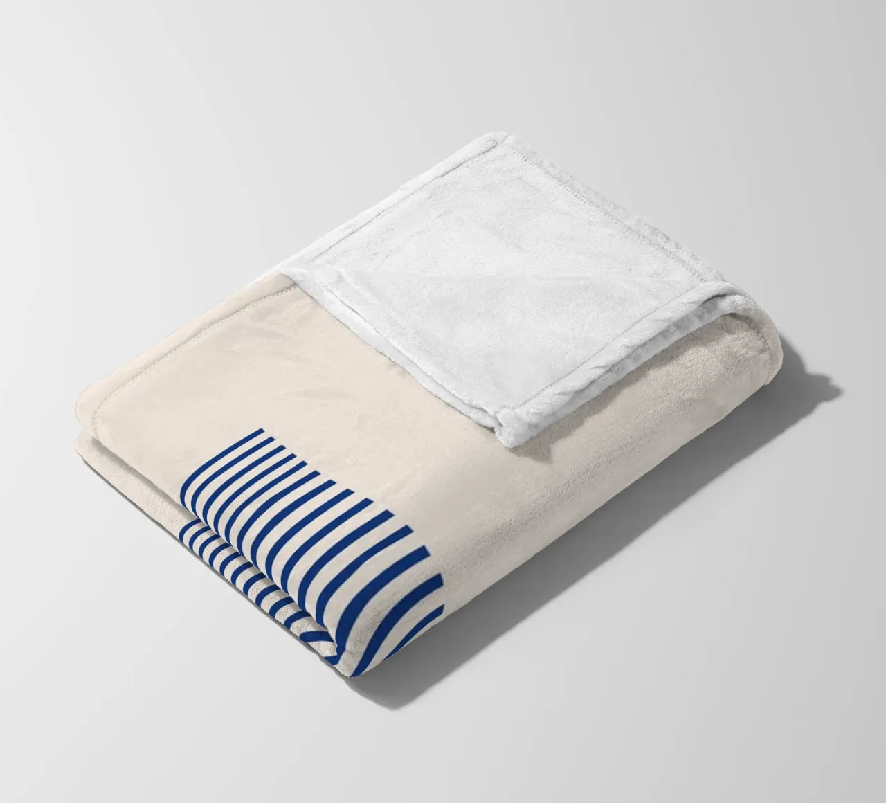 Armonia geometrica - design blu e bianco coperta in pile da Whole©