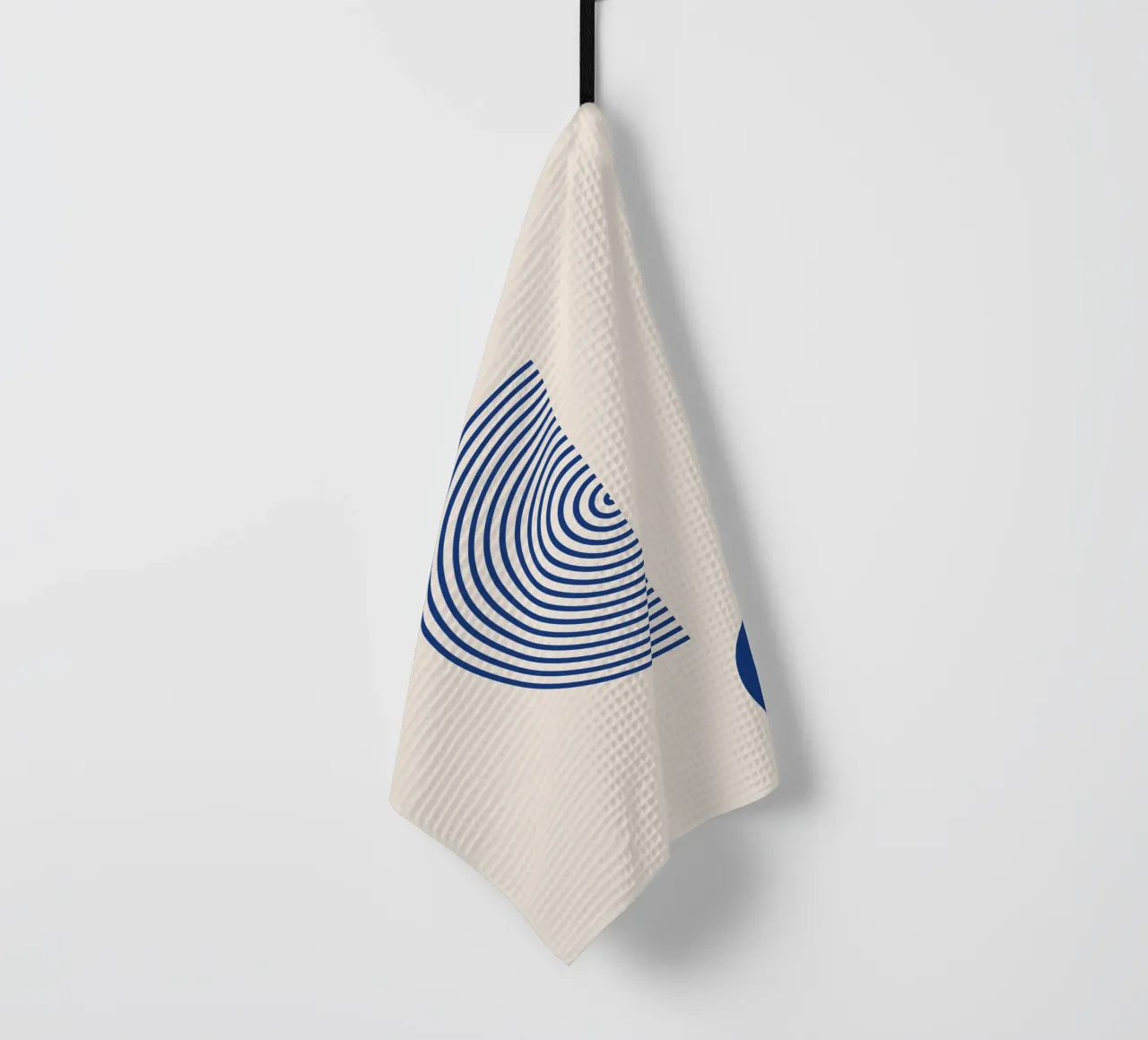 Armonia geometrica - design blu e bianco canovaccio da cucina da Whole©