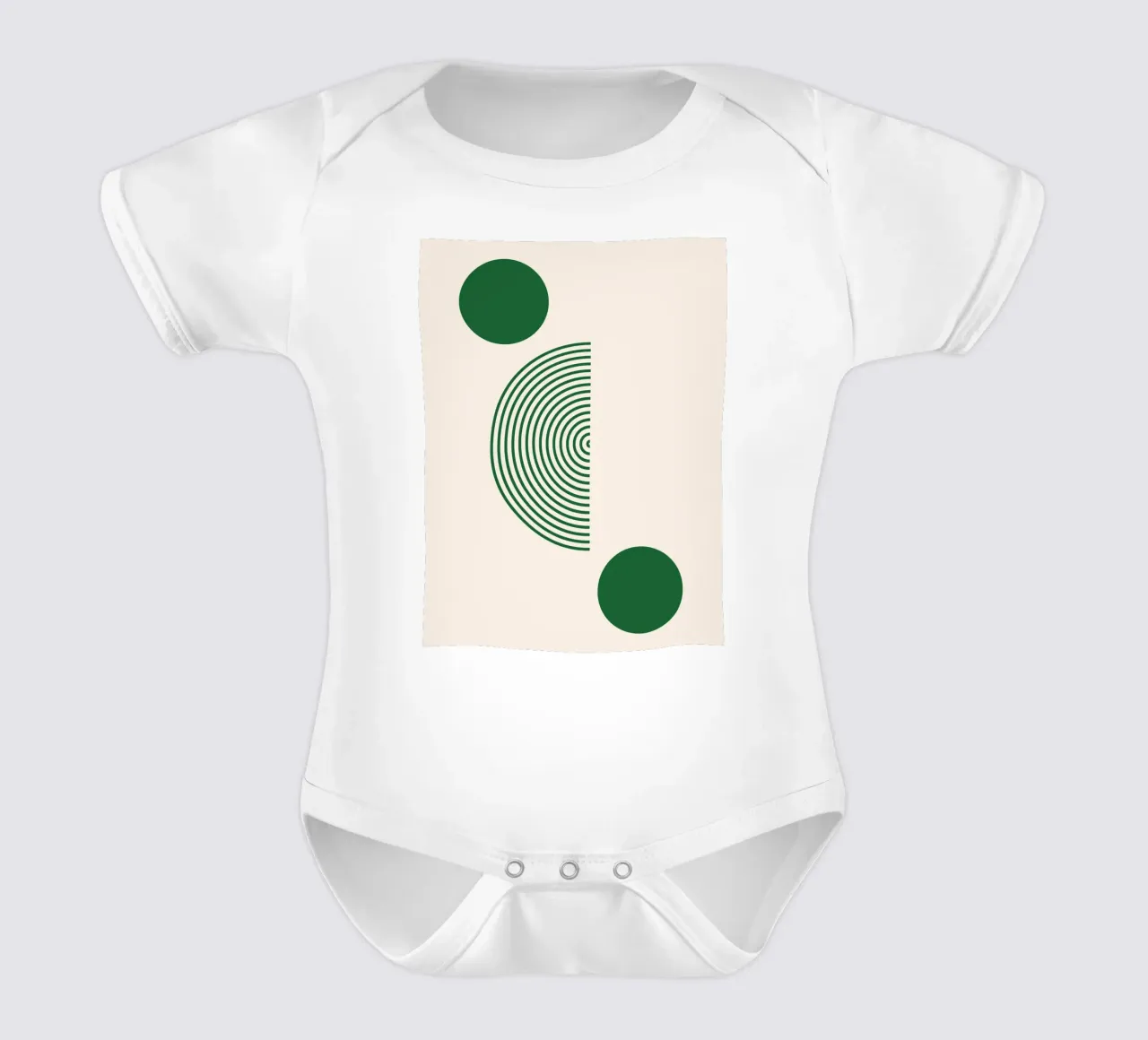Géométrie minimaliste - Design vert et blanc body bébé de Whole©