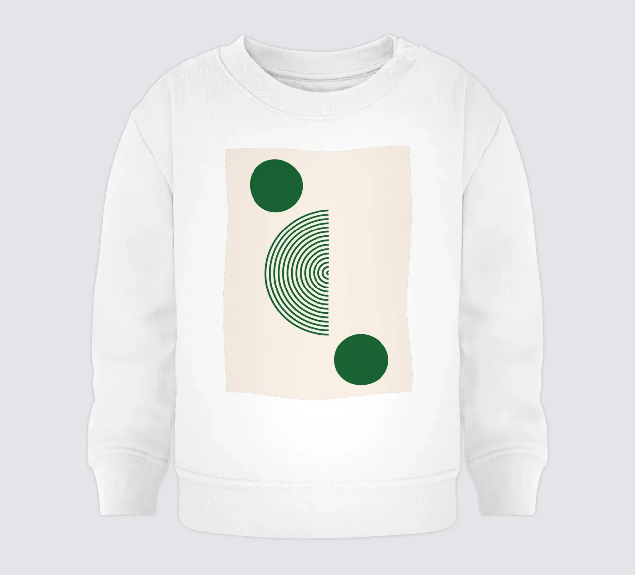 Geometria minimalista - design verde e bianco felpa neonato da Whole©