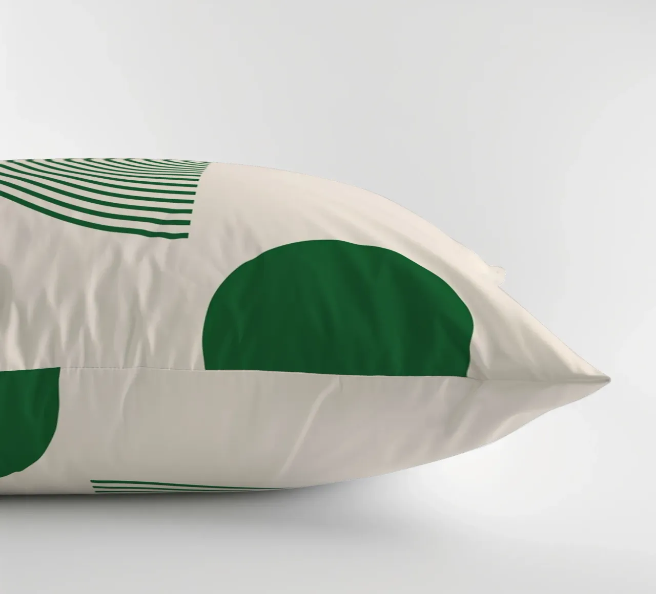 Geometria minimalista - design verde e bianco cuscino da Whole©