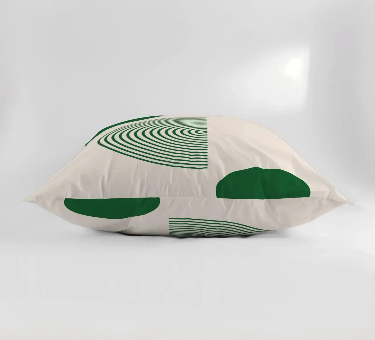 Geometria minimalista - design verde e bianco cuscino da Whole©