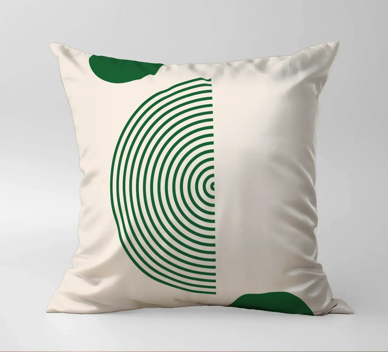 Geometria minimalista - design verde e bianco cuscino da Whole©