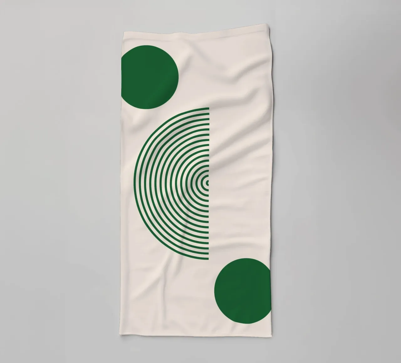 Géométrie minimaliste - Design vert et blanc serviette de bain de Whole©