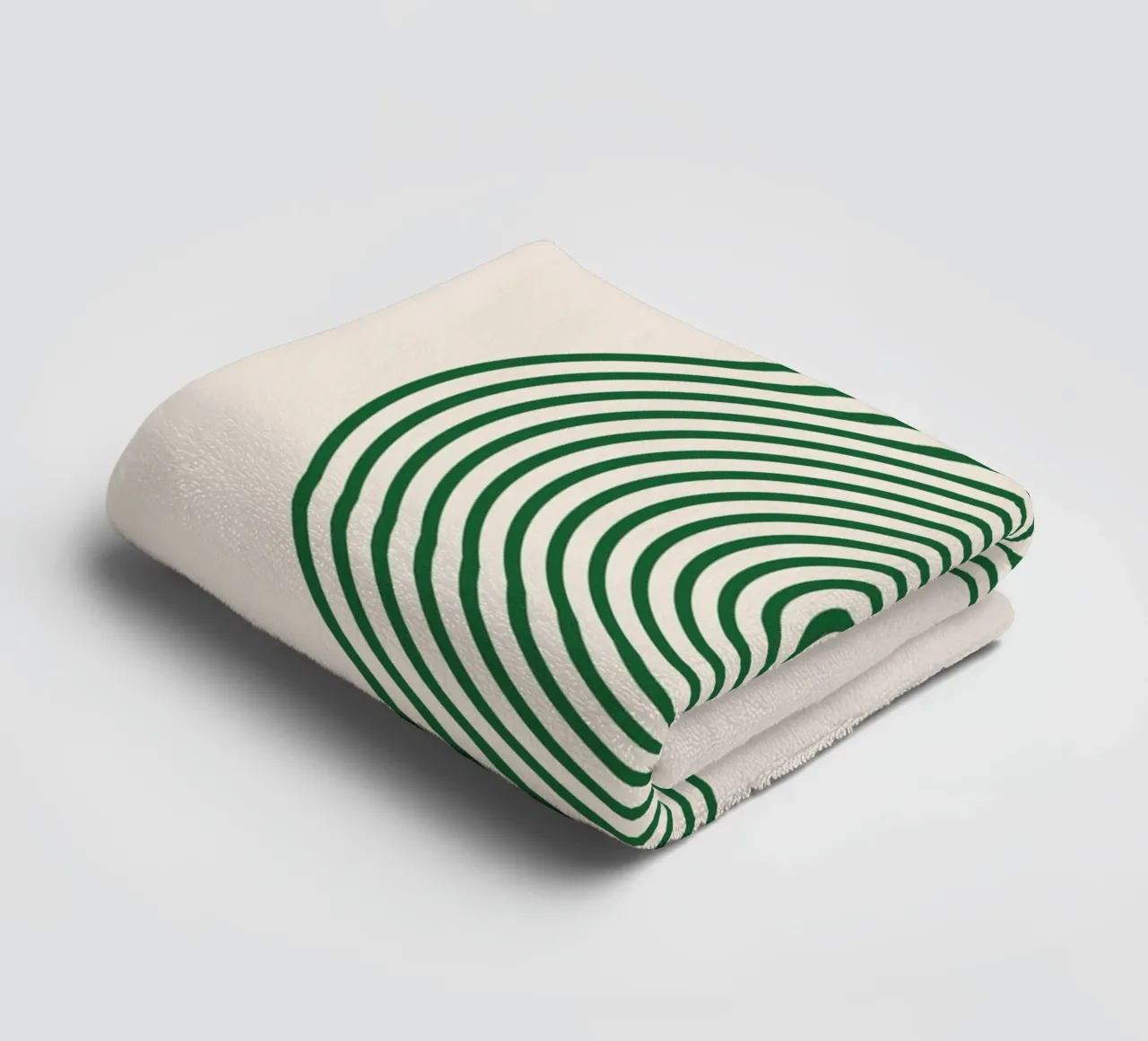 Géométrie minimaliste - Design vert et blanc serviette de bain de Whole©
